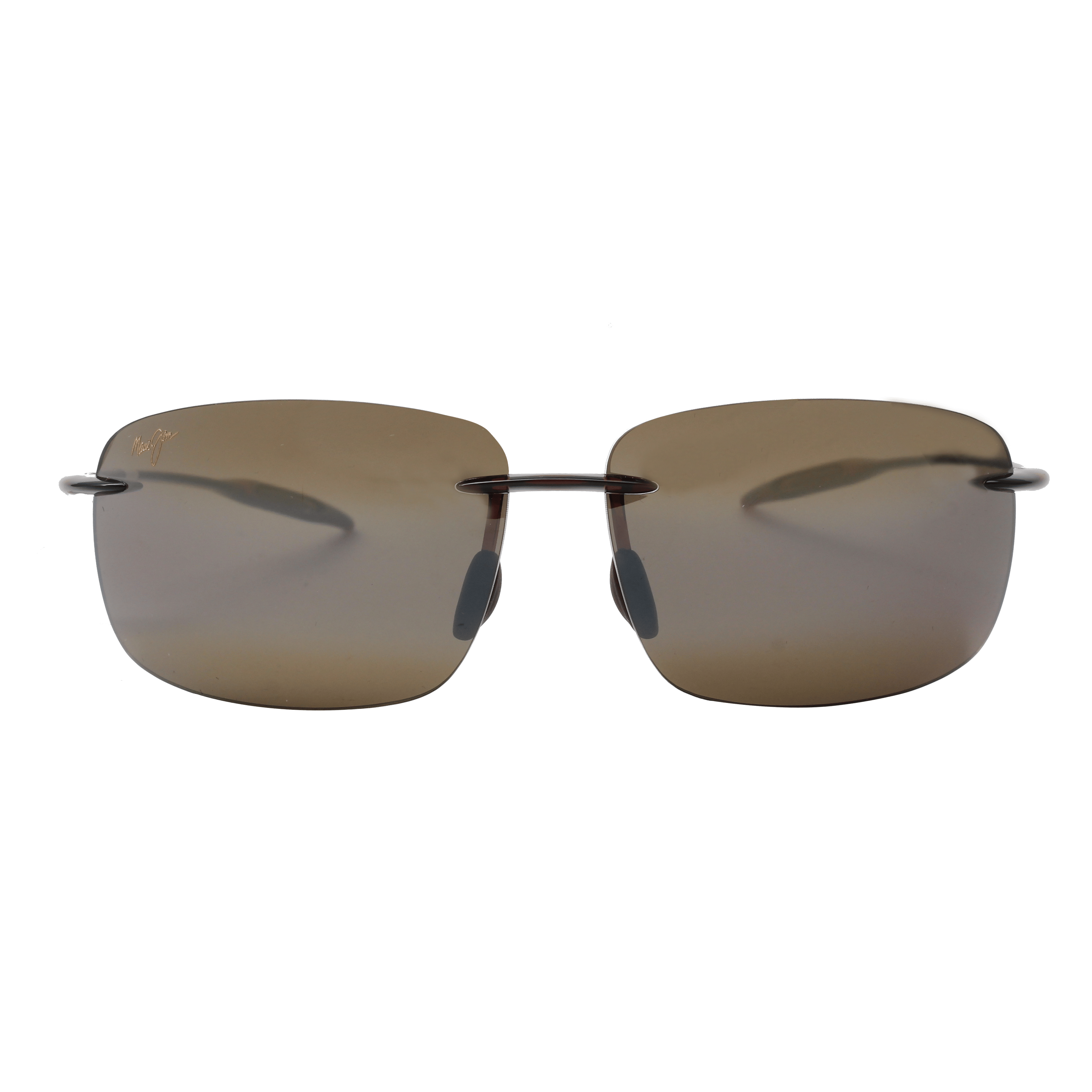 Maui Jim H422 Sunglass Brown Male RimLess Shell Sunglass — Brown frame