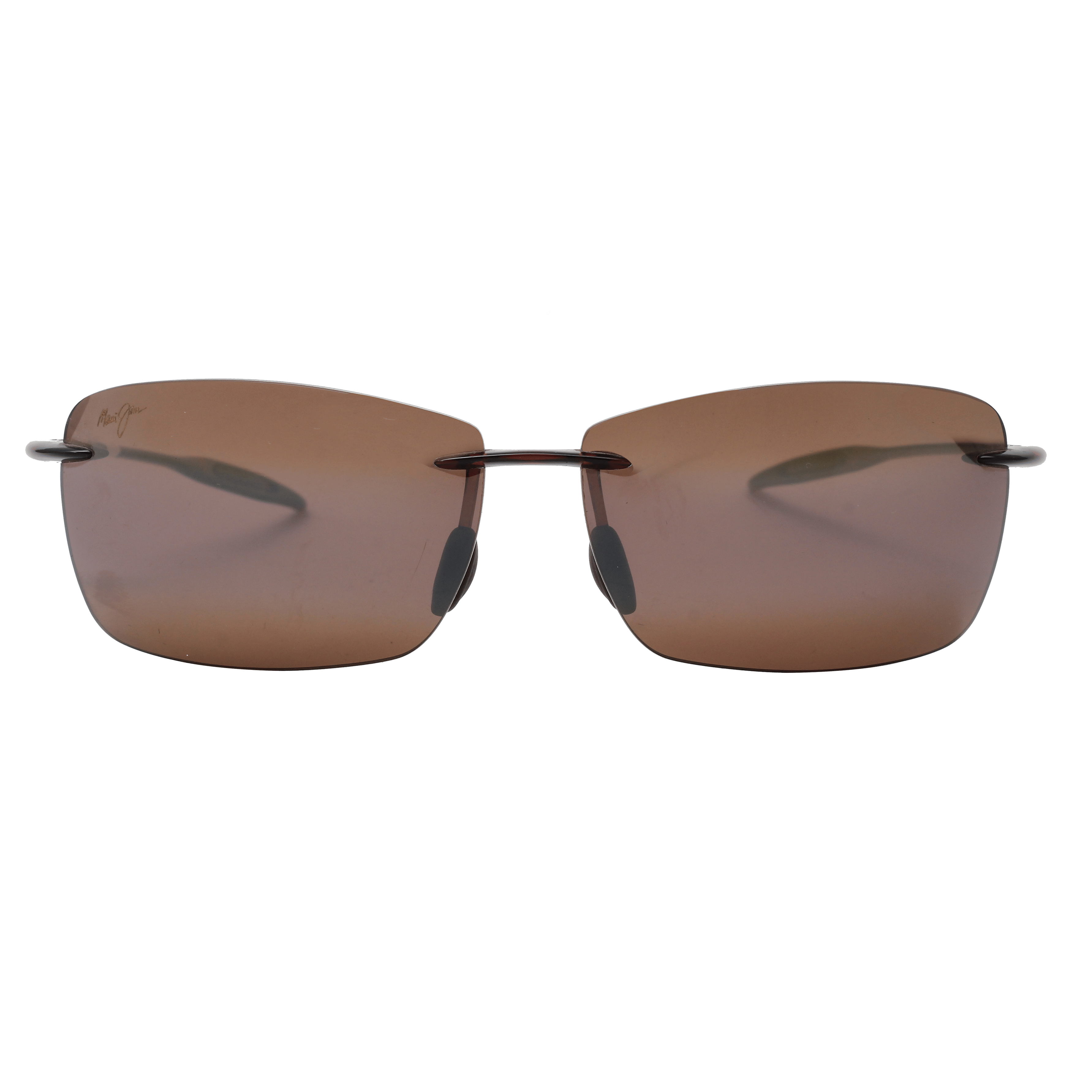 Maui Jim H426 Sunglass Brown Male RimLess Shell Sunglass — Brown frame