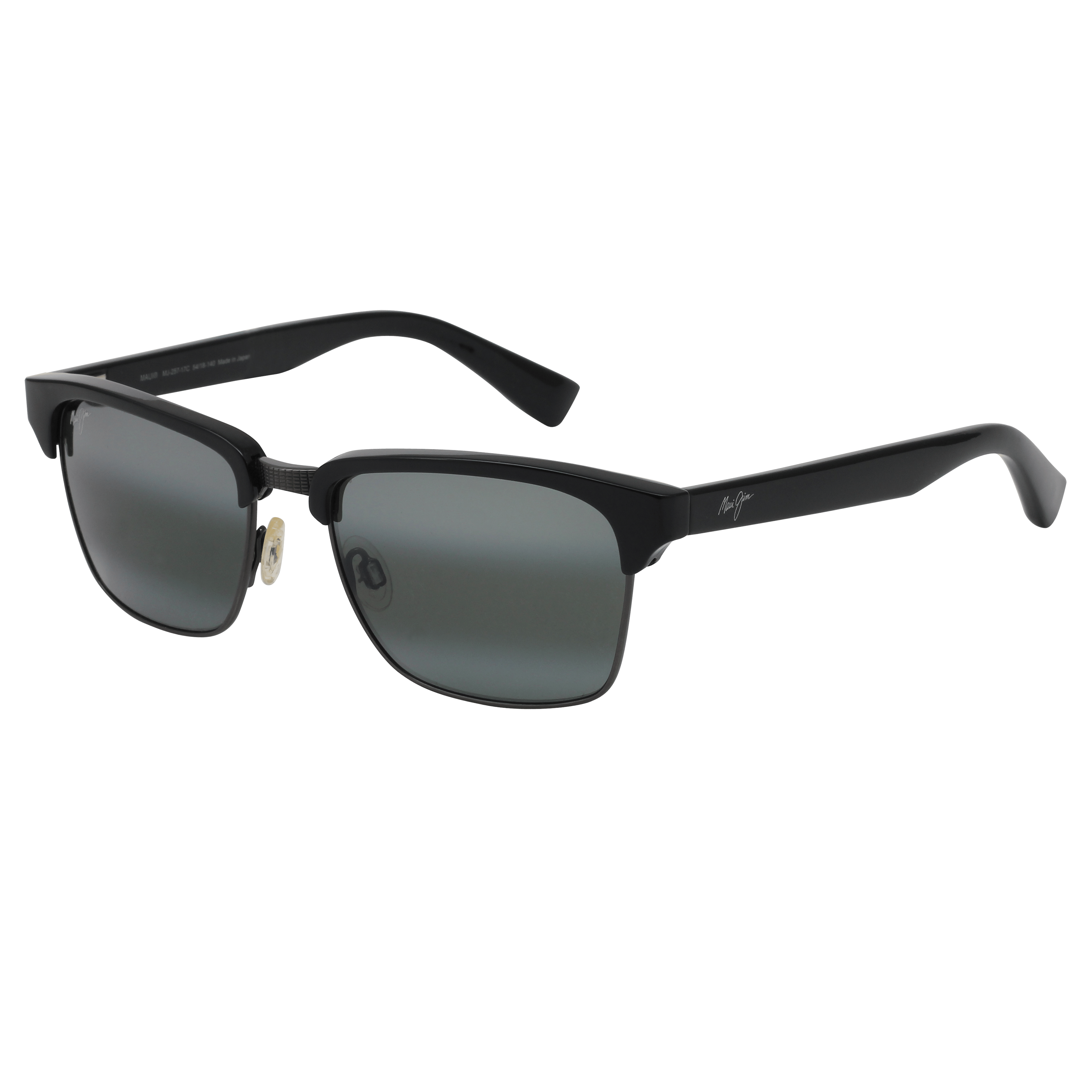 Maui Jim 257 Sunglass Black Male Full Shell Sunglass — Black frame — alternate view