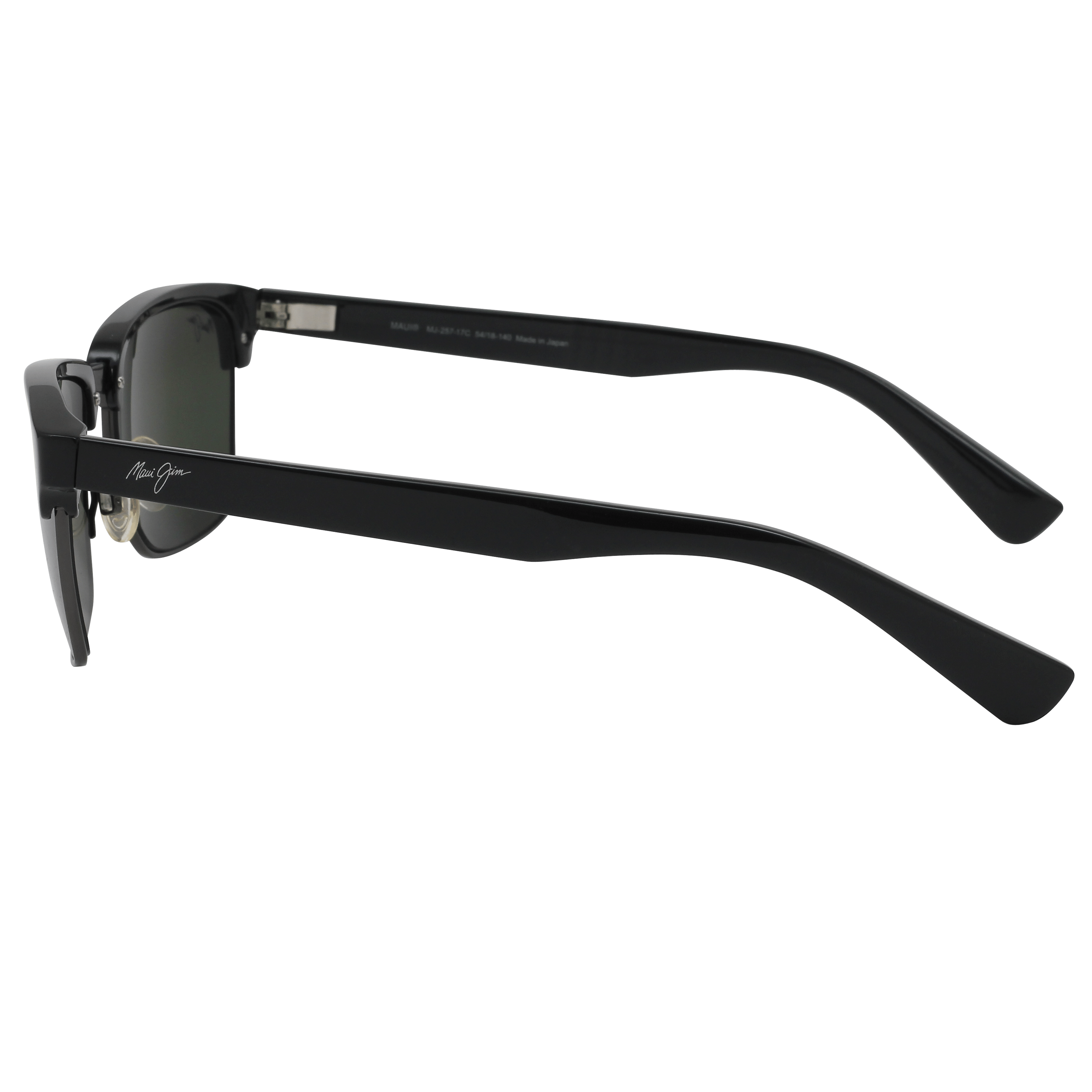 Maui Jim 257 Sunglass Black Male Full Shell Sunglass — Black frame — view 3