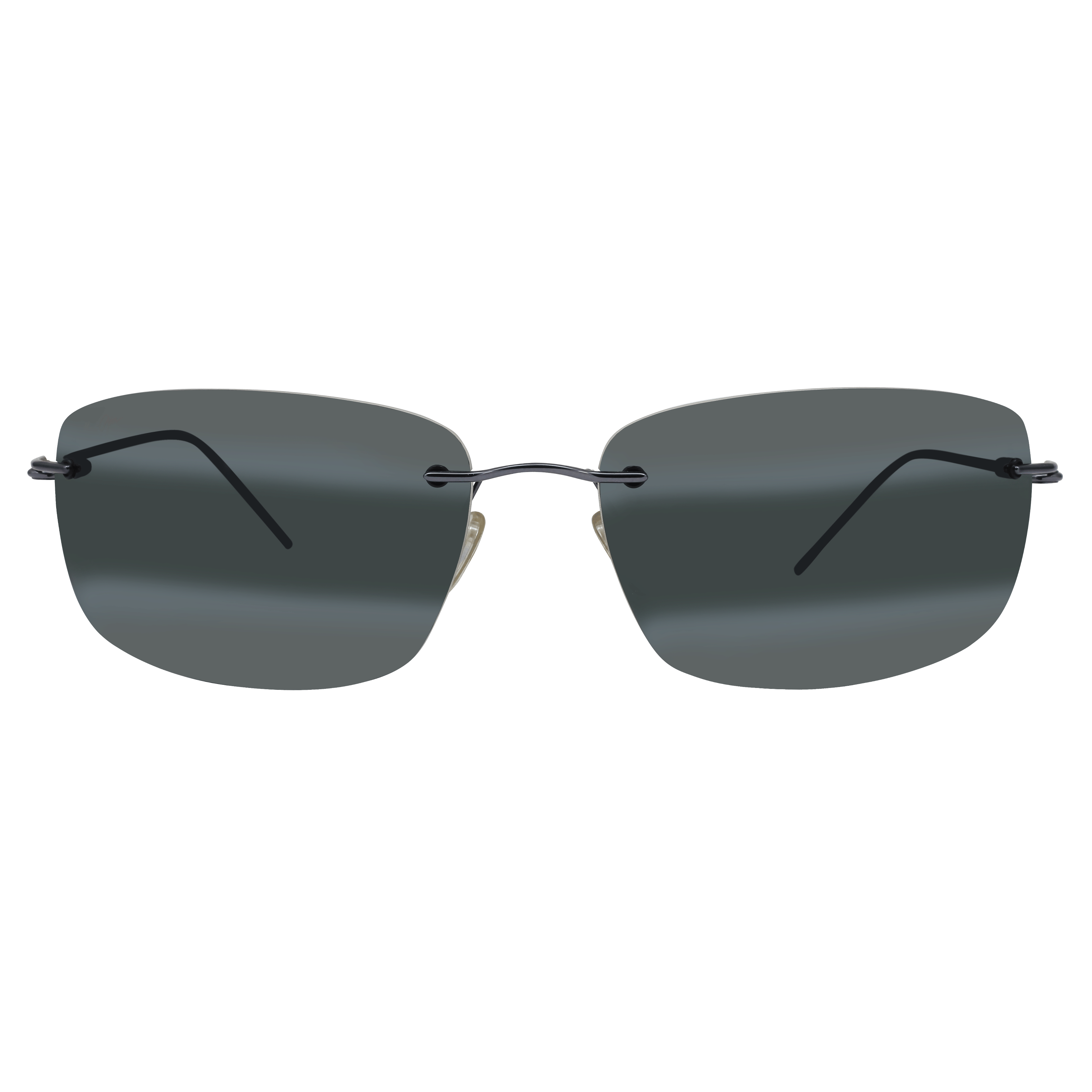 Maui Jim MJ-716 Sunglass Blue Male RimLess Metal Sunglass — Blue frame — view 2