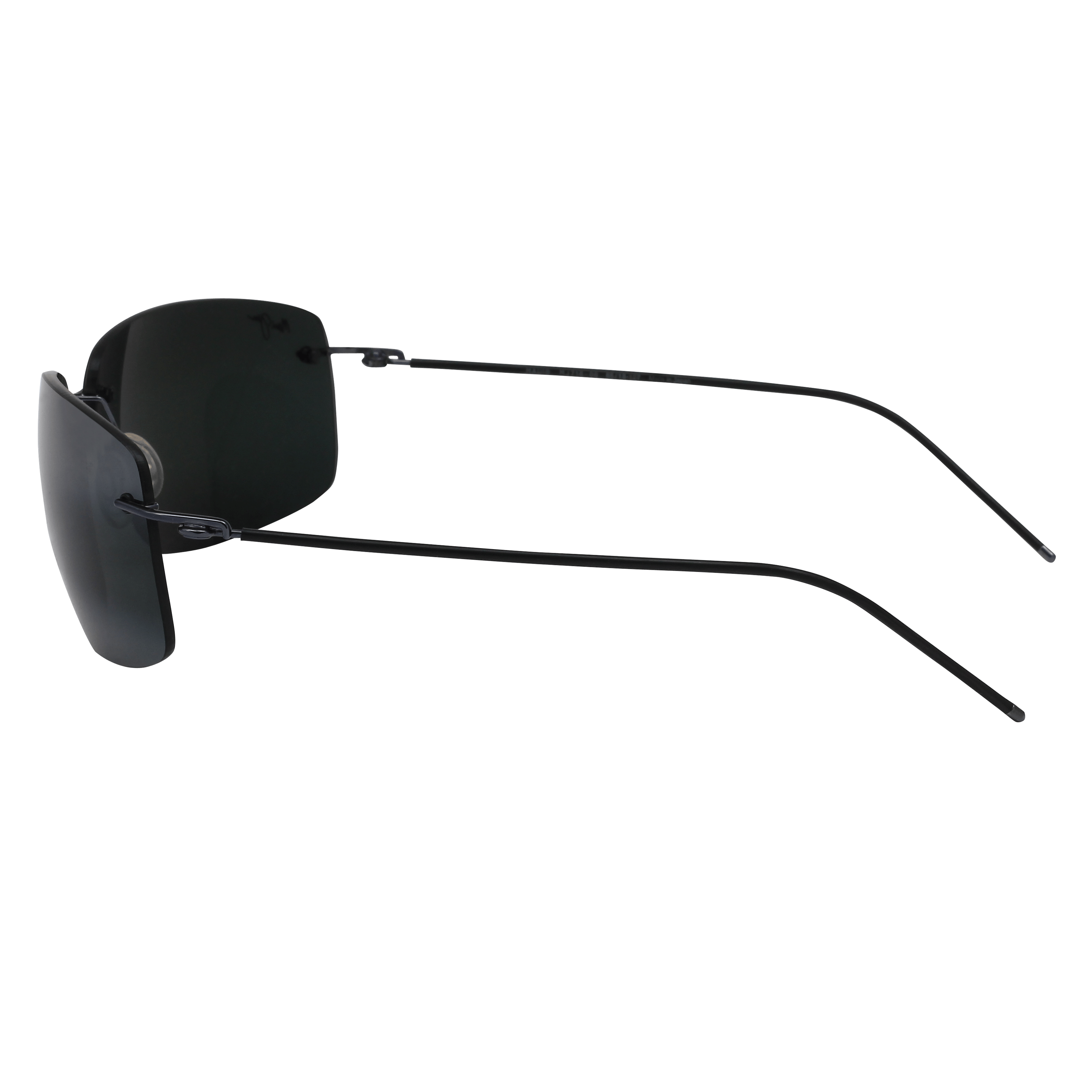 Maui Jim MJ-716 Sunglass Blue Male RimLess Metal Sunglass — Blue frame — view 3