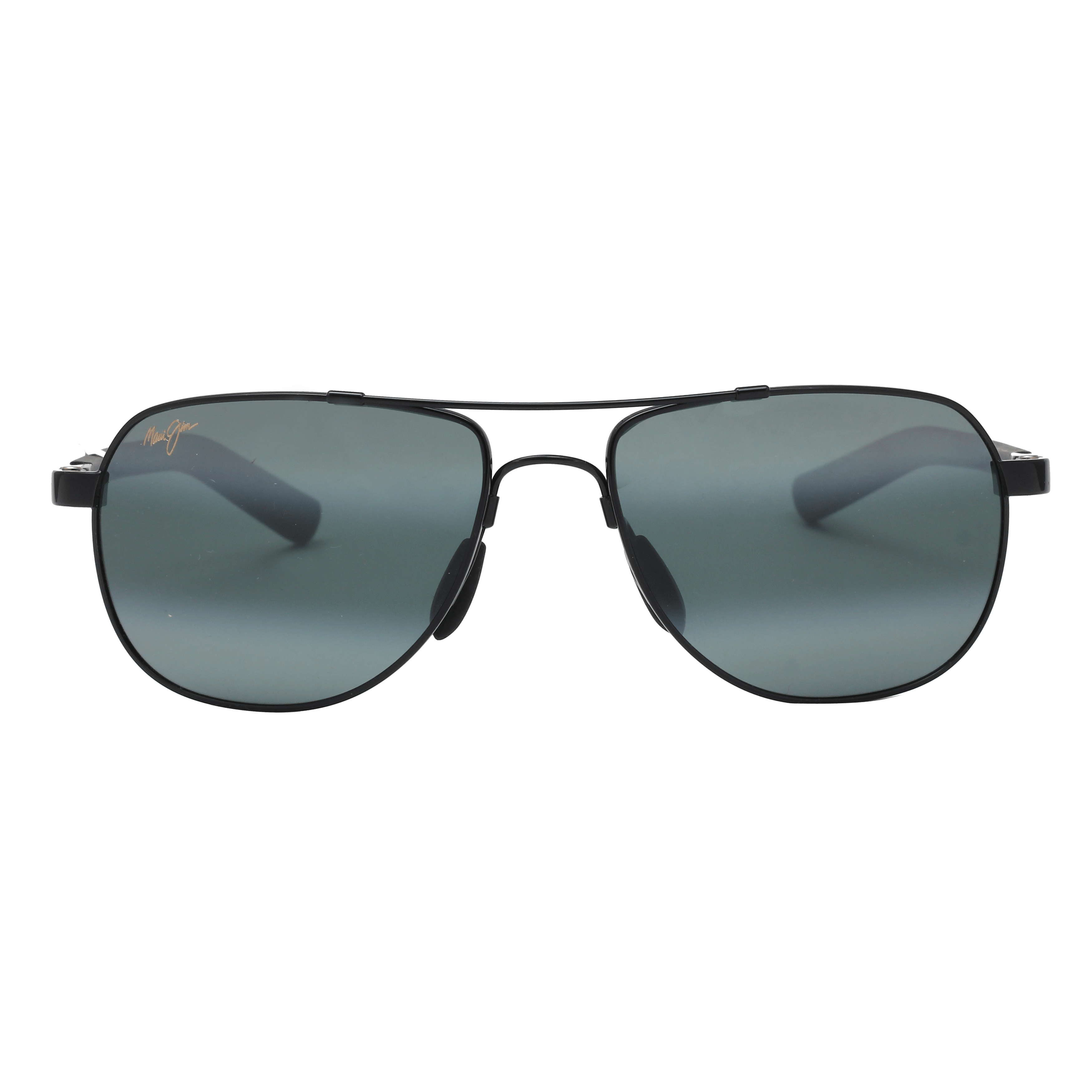Maui Jim 327 Sunglass Black Male Full Rubber Sunglass — Black frame