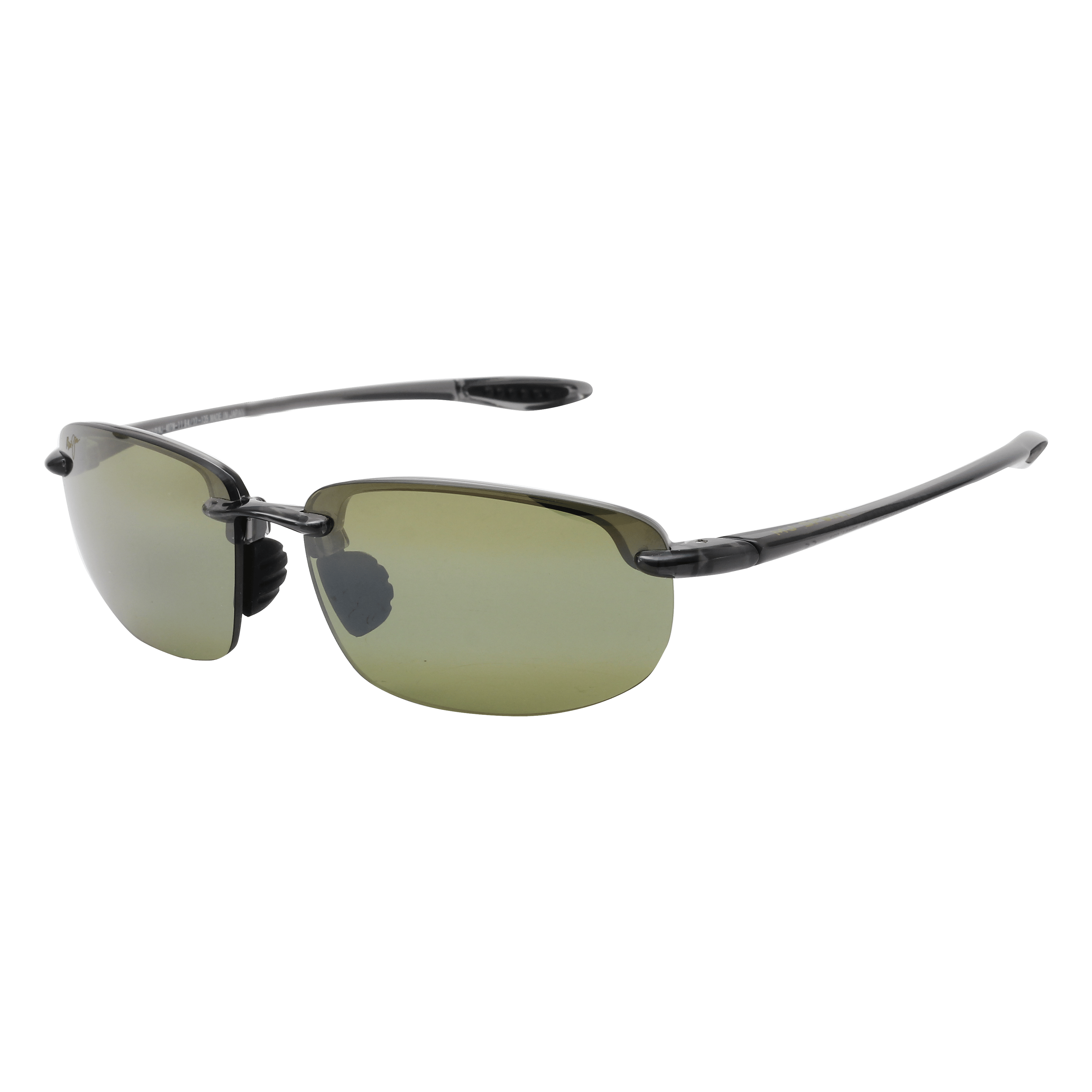 Maui Jim MJ-HT407N Sunglass Grey Male RimLess Shell — Grey frame