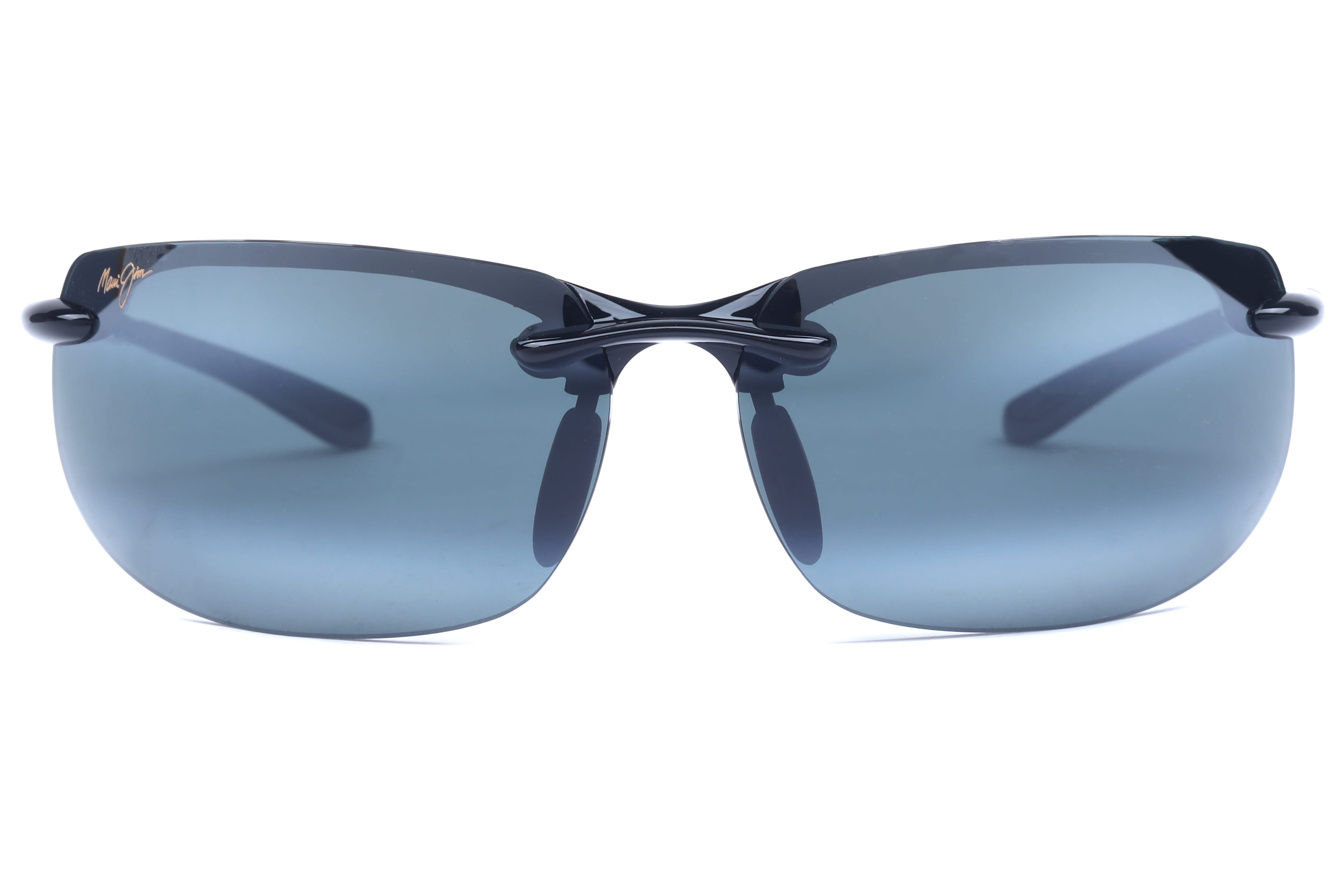 Maui Jim 412 Sunglass Black Male RimLess Shell — Black frame