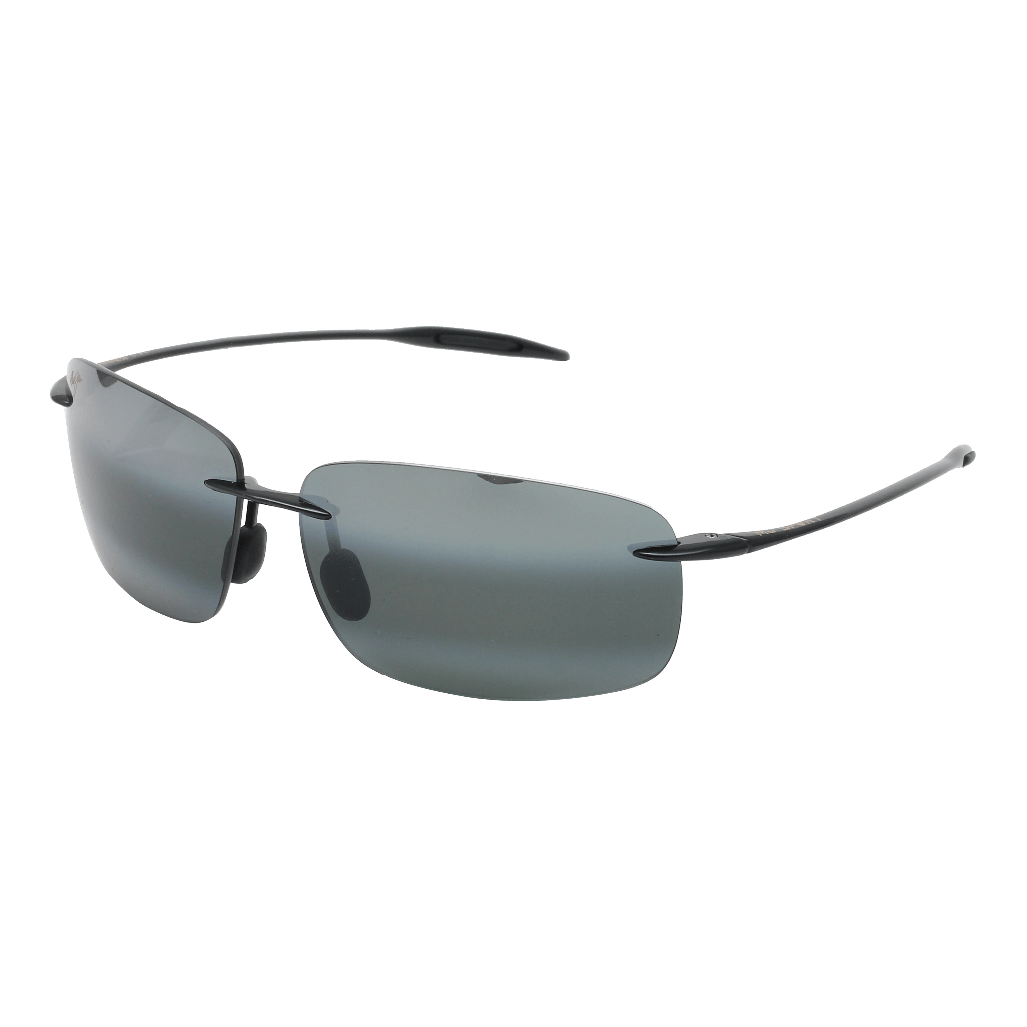 Maui Jim 422 Sunglass Black Male RimLess Shell Sunglass — Black frame — alternate view