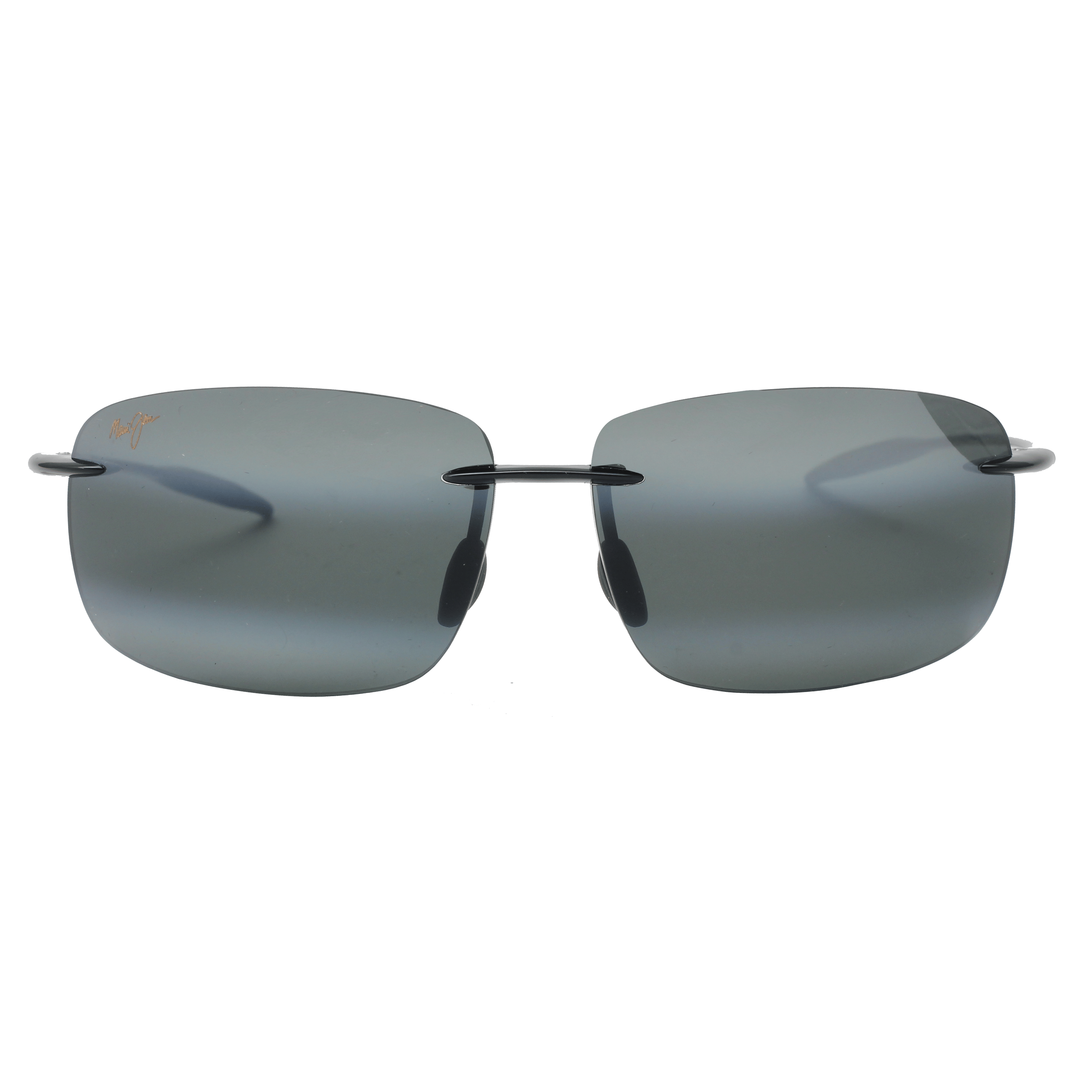 Maui Jim 422 Sunglass Black Male RimLess Shell Sunglass — Black frame