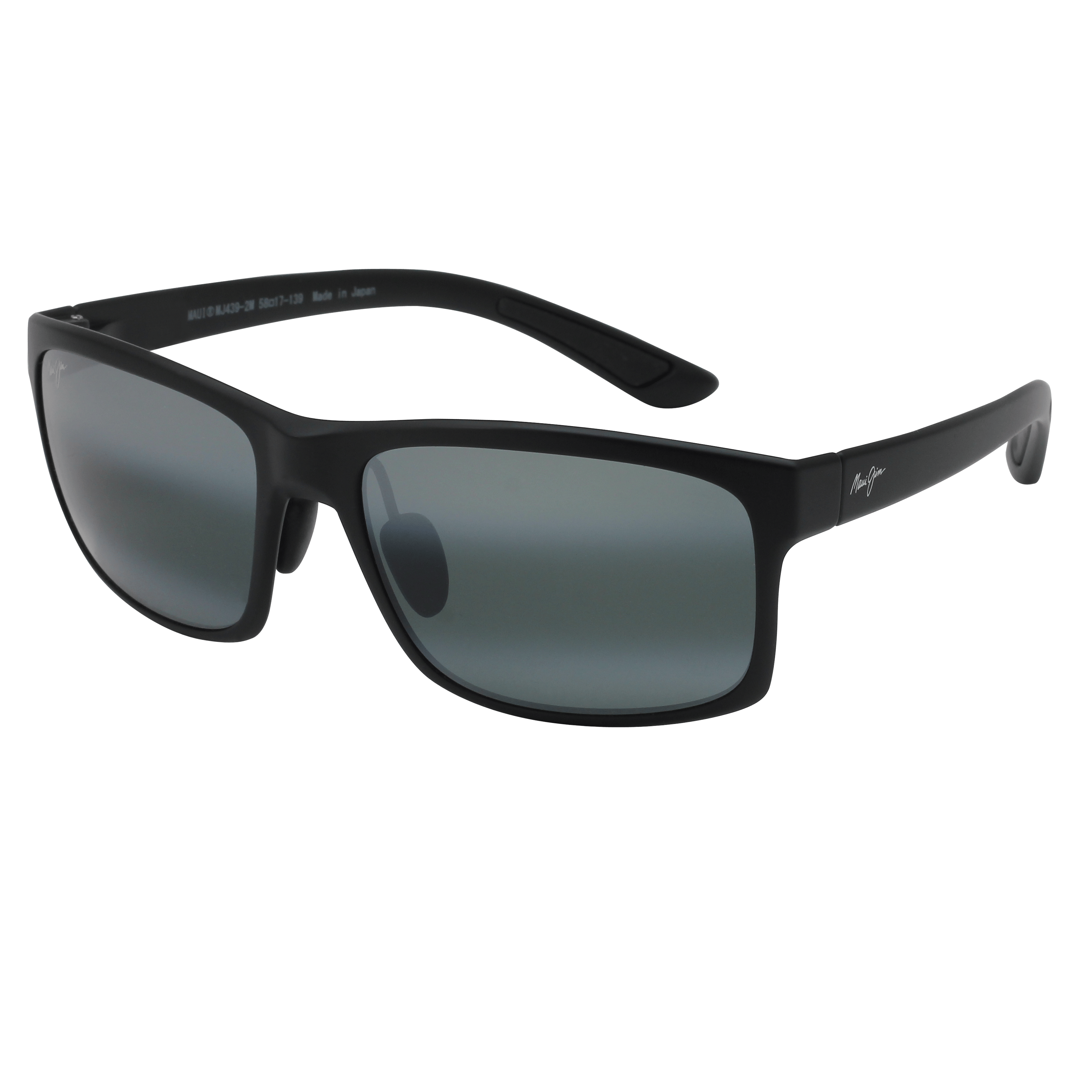 Maui Jim MJ-439 Sunglass Black Male Full Shell Sunglass — Black frame — alternate view