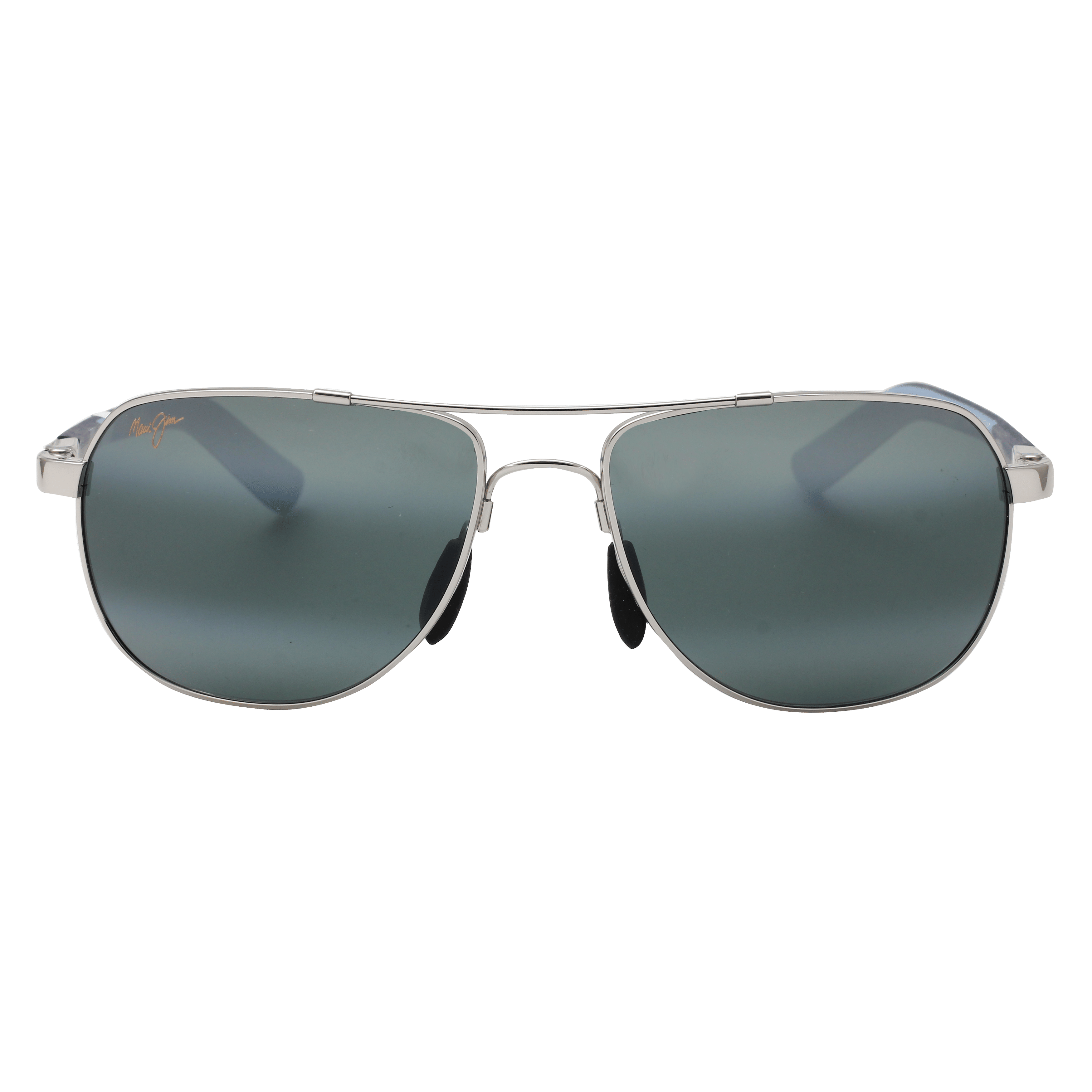 Maui Jim MJ-327 Sunglass Silver Male Full Rubber Sunglass — Silver frame