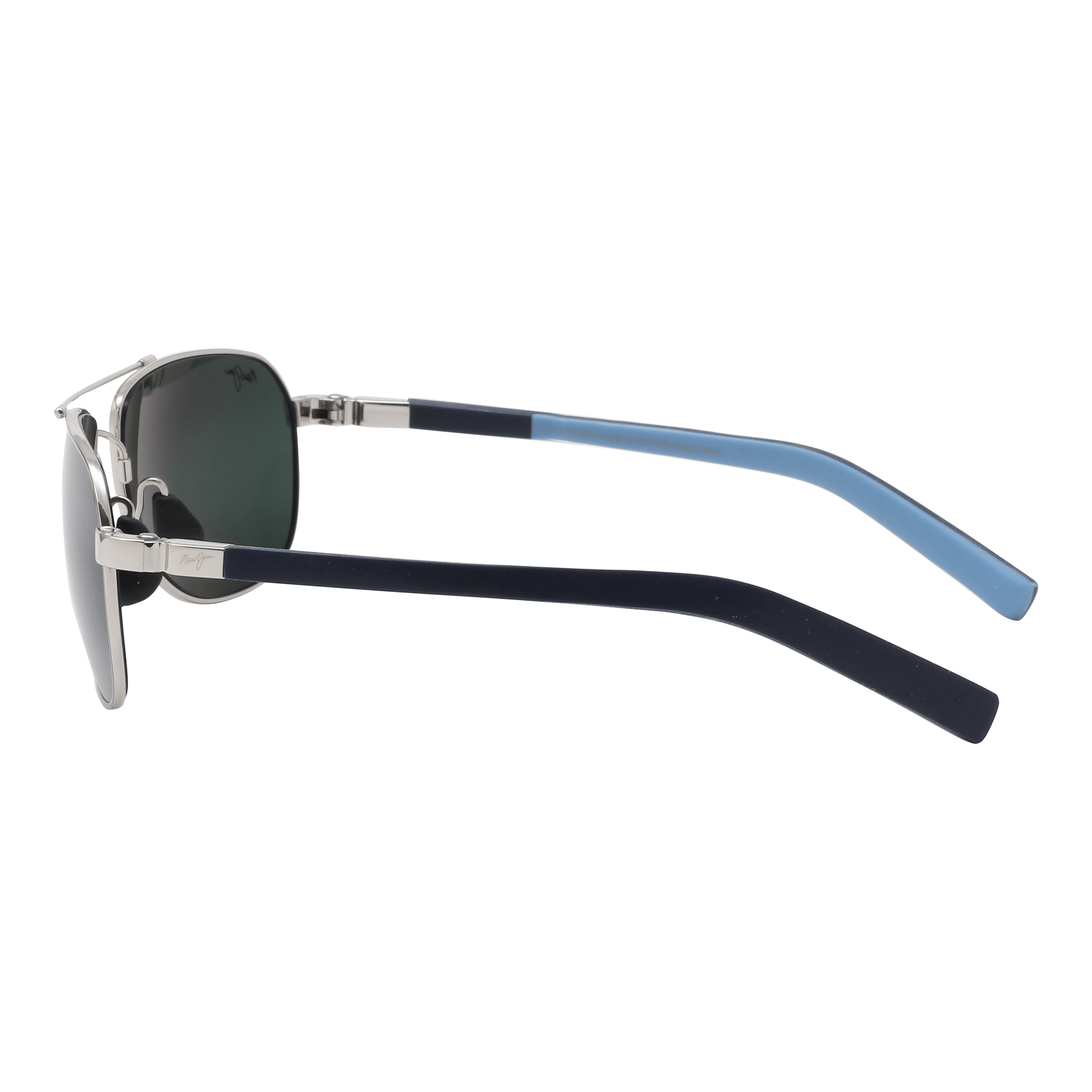 Maui Jim MJ-327 Sunglass Silver Male Full Rubber Sunglass — Silver frame — view 3