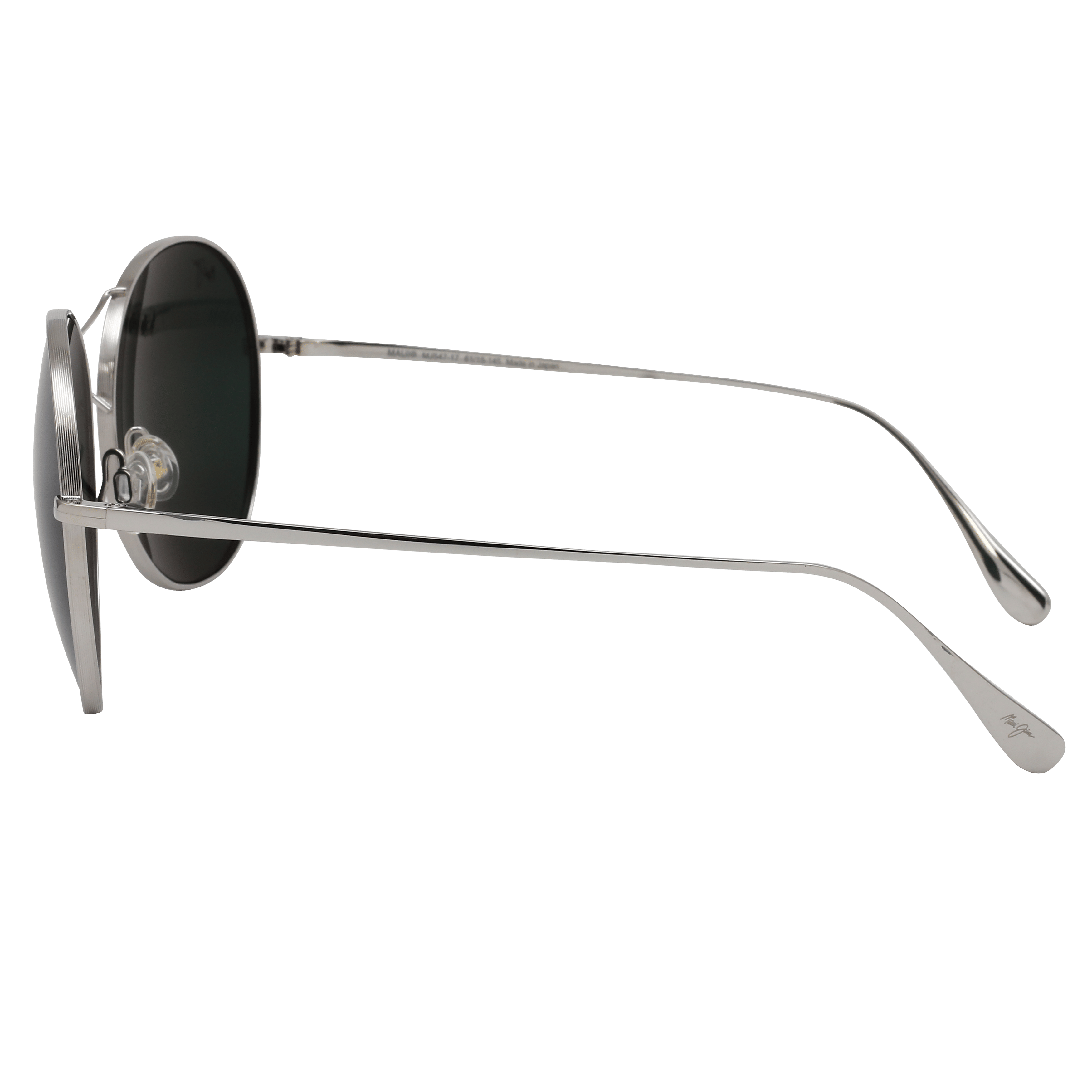 Maui Jim MJ-547 Sunglass Silver Male Full Metal Sunglass — Silver frame — view 3