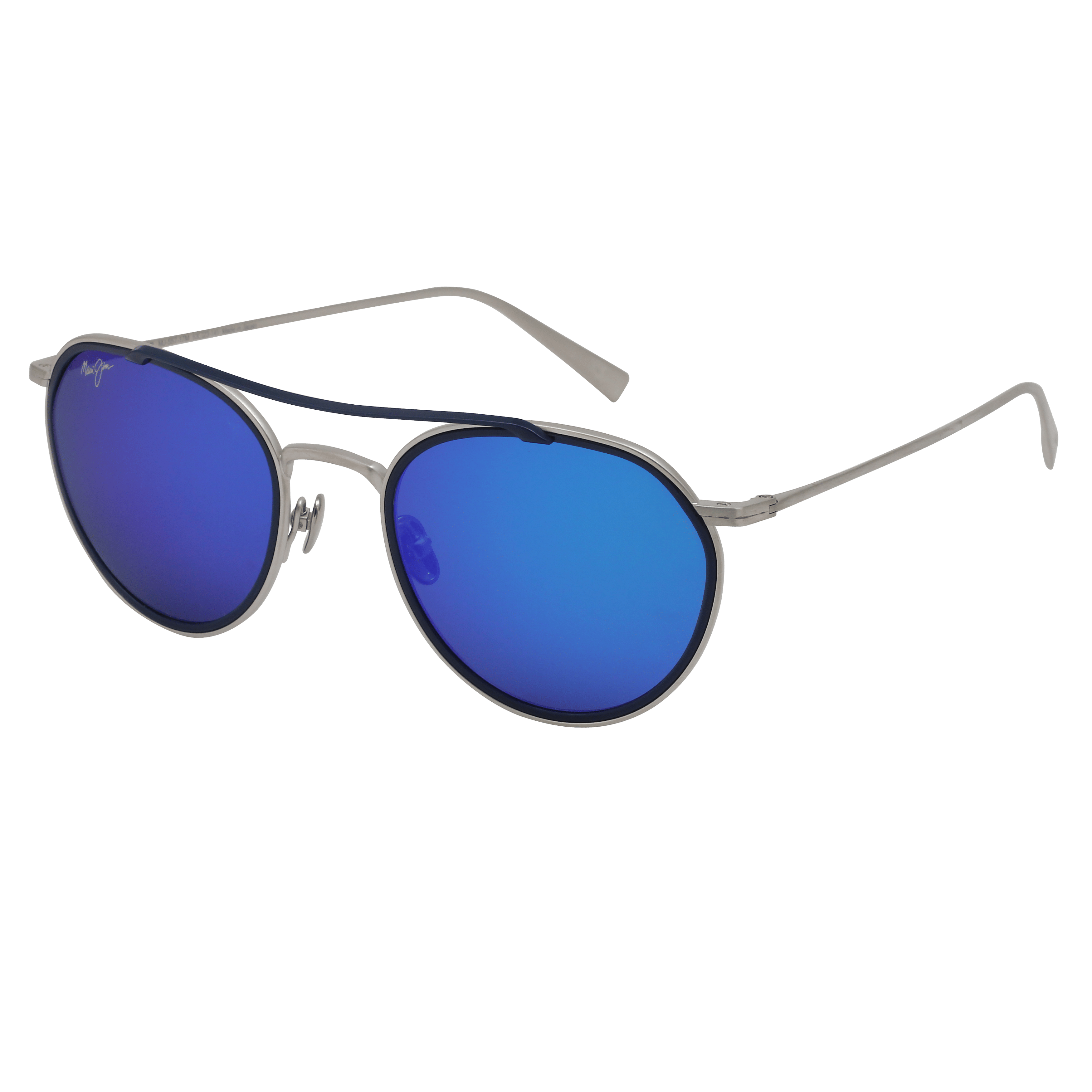 Maui Jim MJ-557 Sunglass Silver Male Full Metal Sunglass — Silver frame — alternate view
