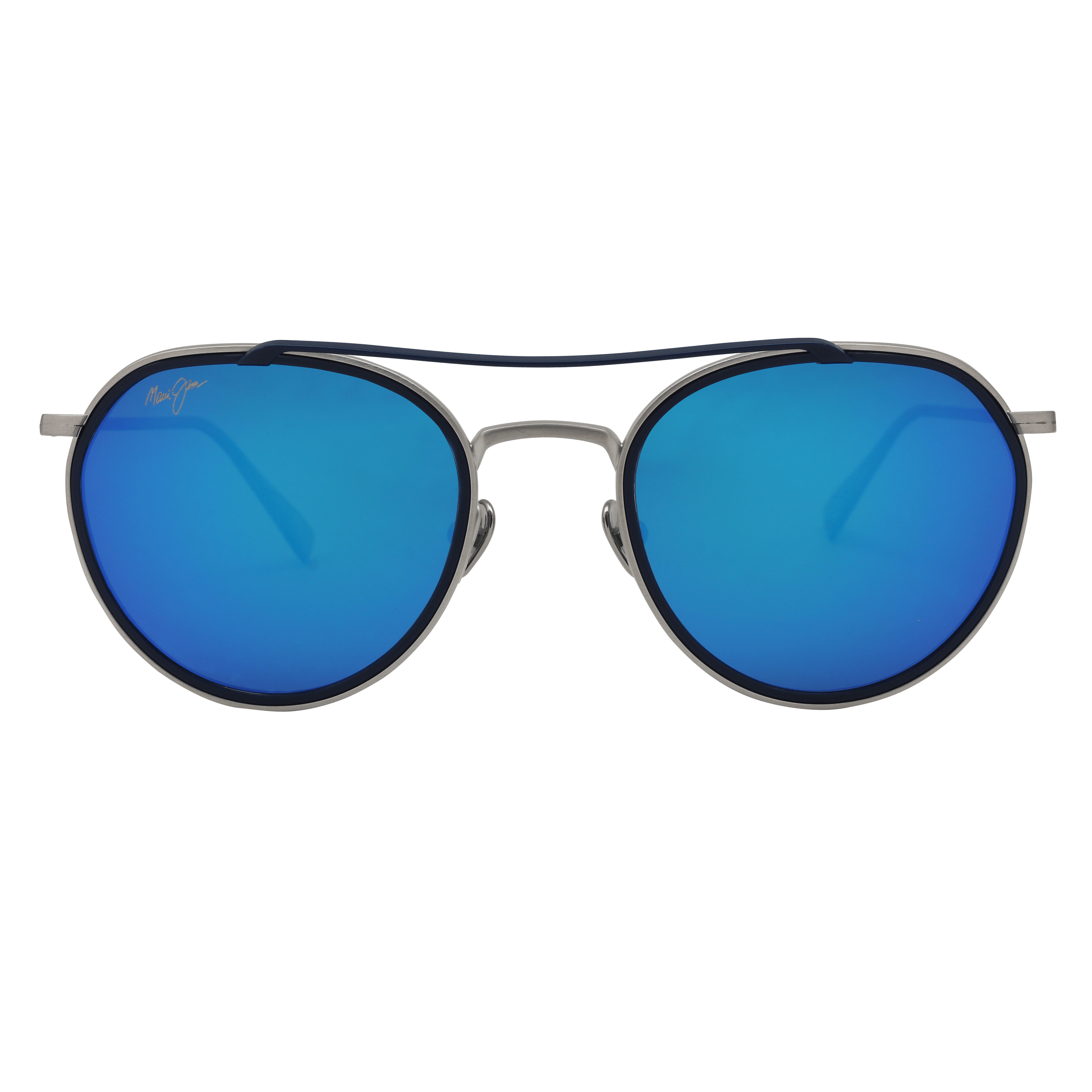 Maui Jim MJ-557 Sunglass Silver Male Full Metal Sunglass — Silver frame