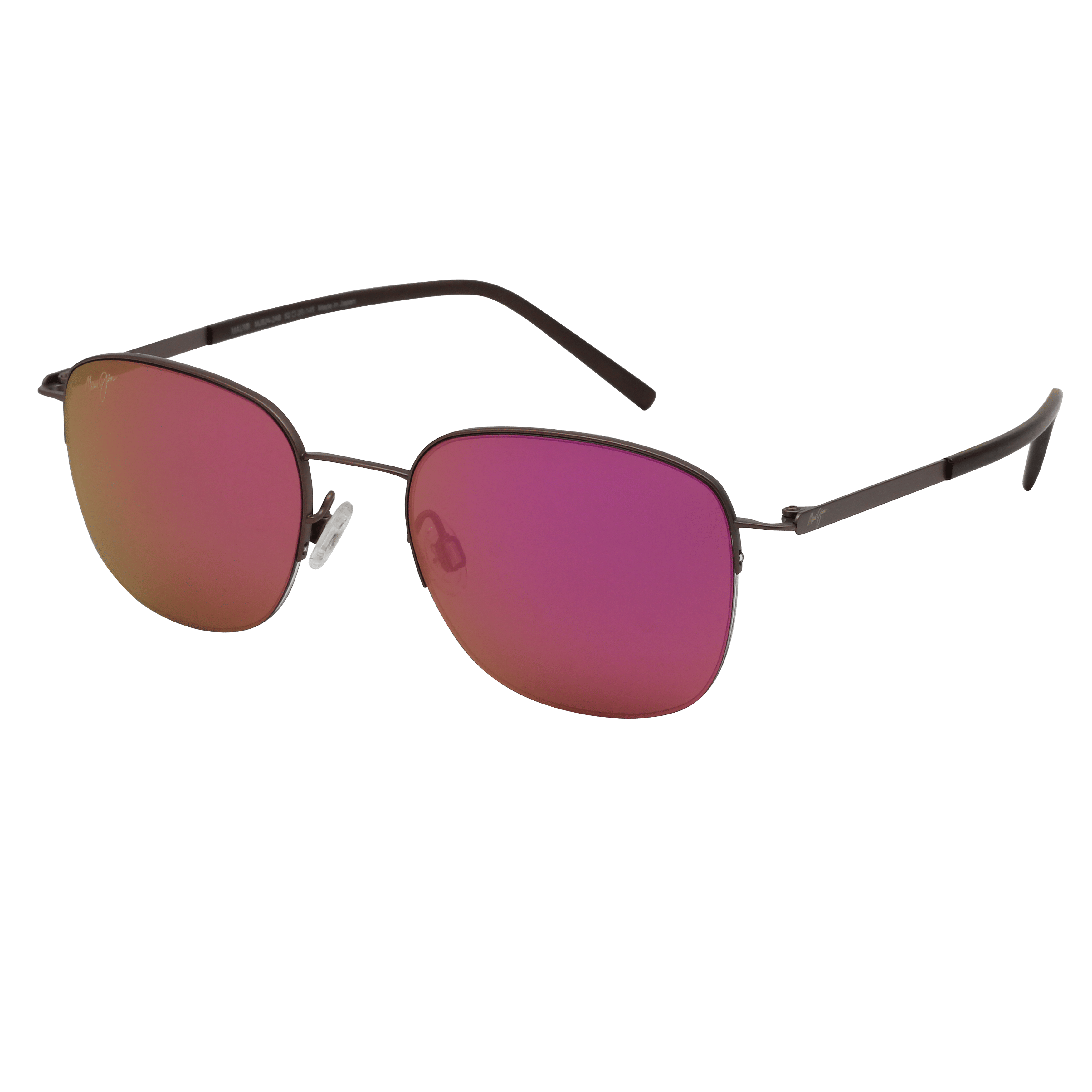 Maui Jim 824 Sunglass Brown Male Supra Titanium Sunglass — Brown frame — alternate view