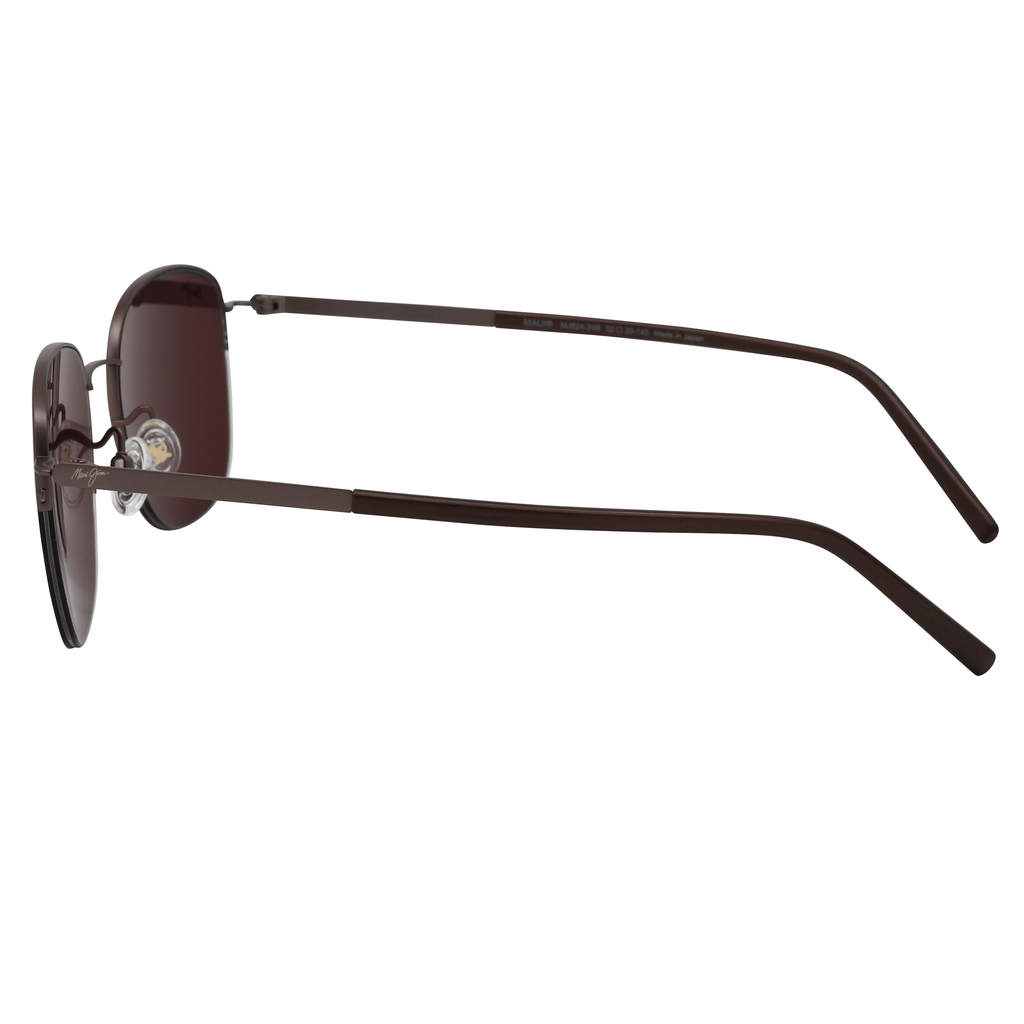 Maui Jim 824 Sunglass Brown Male Supra Titanium Sunglass — Brown frame — view 3