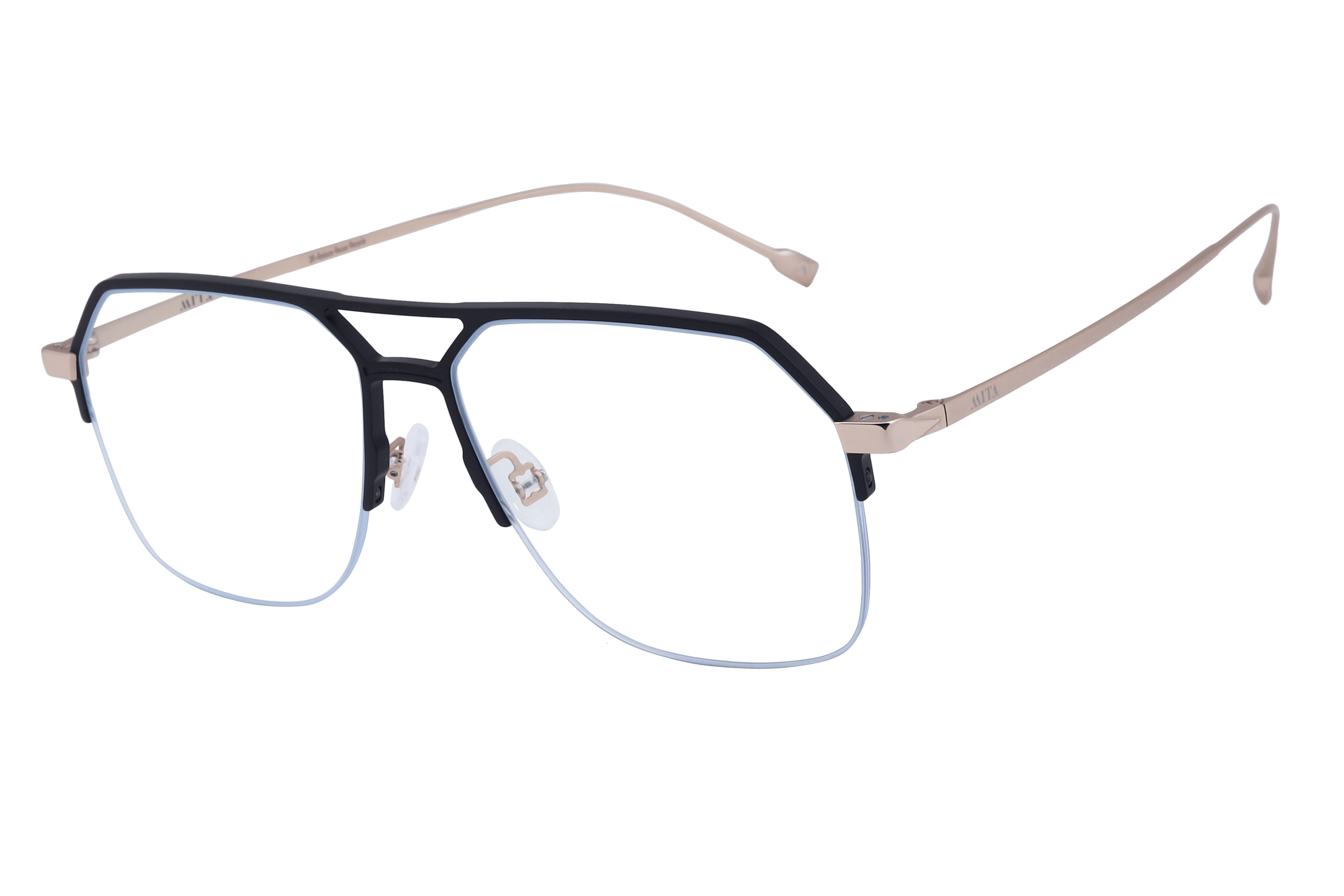 Mita MIO1019 Frame Matt Black Male Supra Metal Frame — Matt Black frame — alternate view