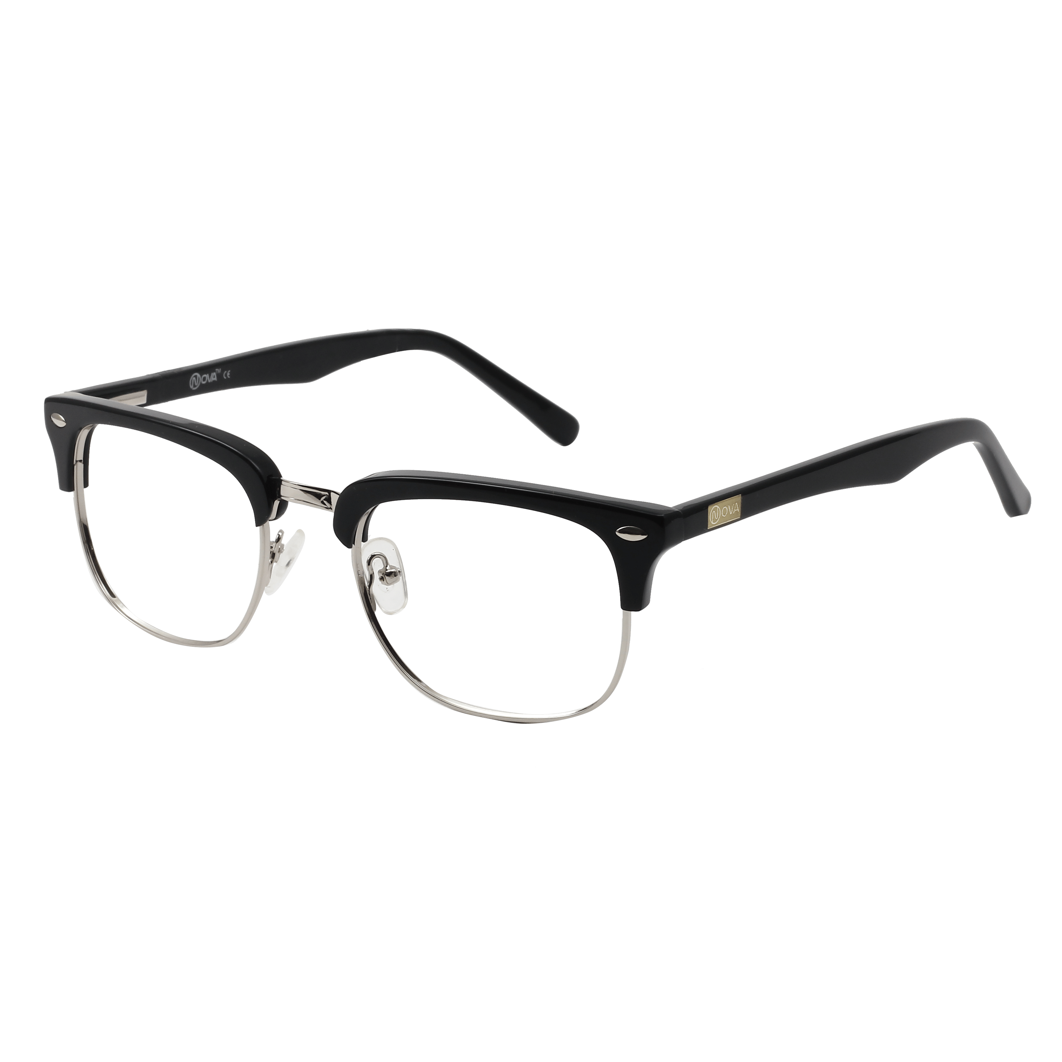 Nova NVF2917 Frame Silver Male Full Shell Frame — Silver frame — alternate view