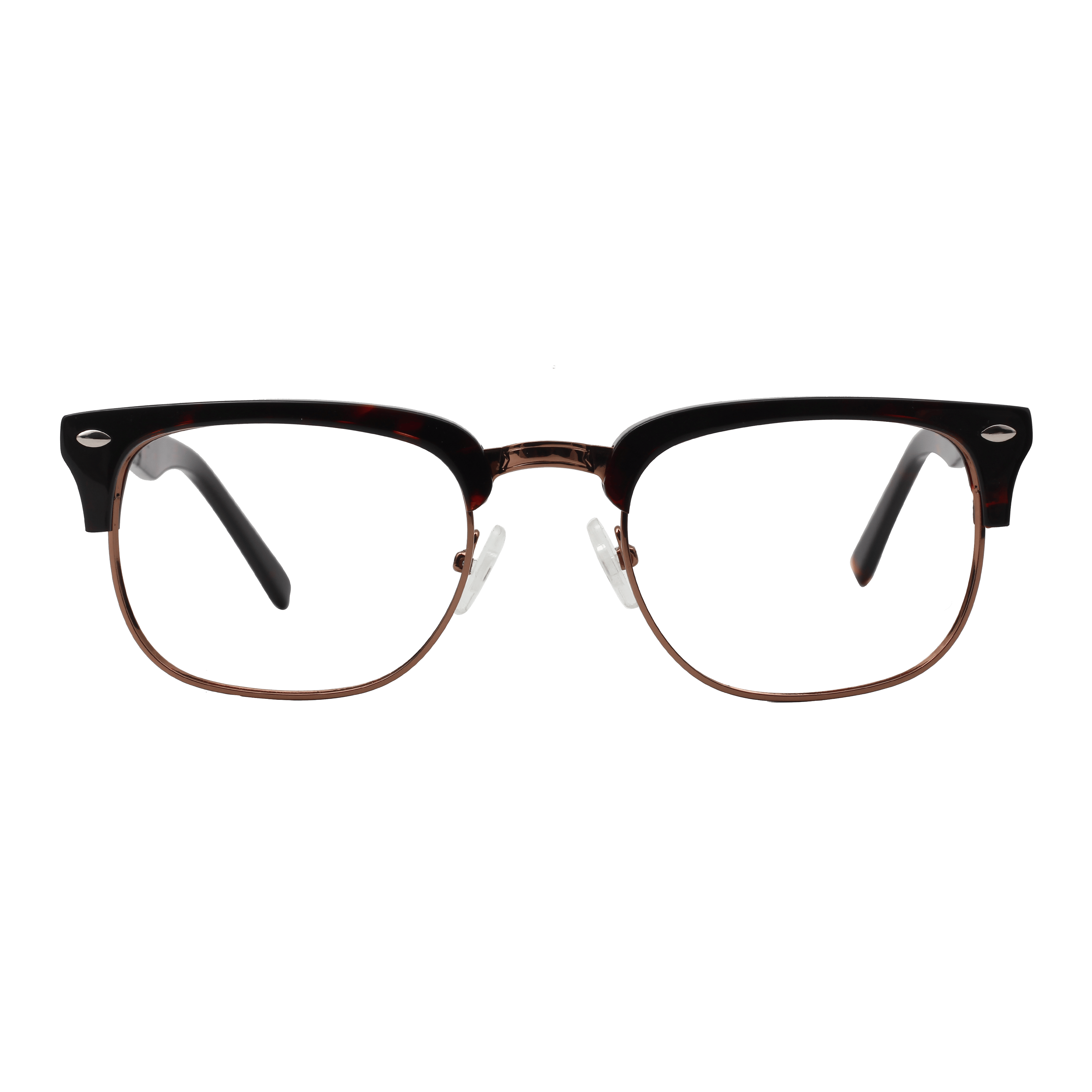 Nova NVF2917 Frame Brown Male Full Shell — Silver frame
