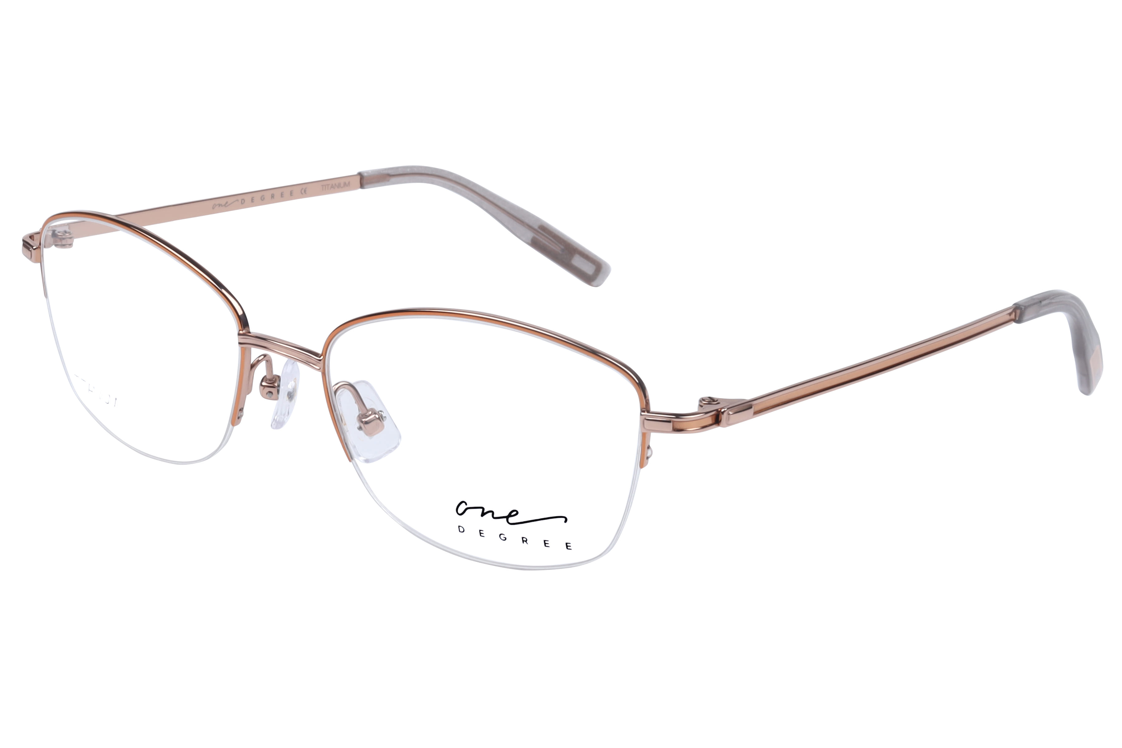 One Degree OD5001 Frame Rose Gold Female Supra Titanium — Rose Gold frame