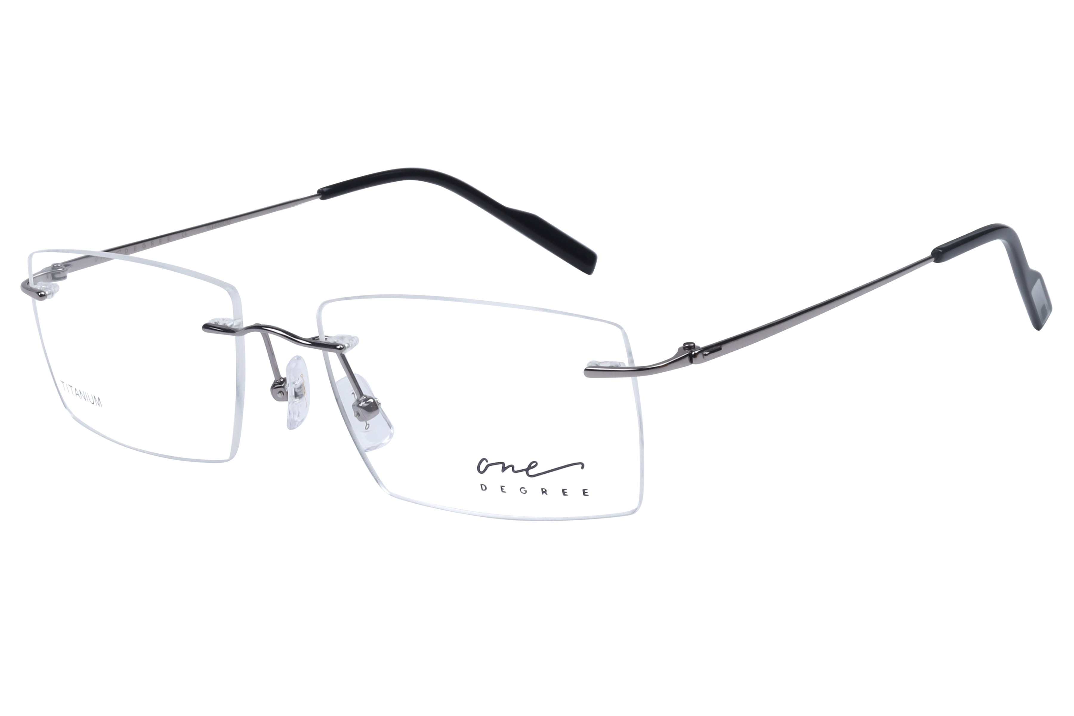 One Degree OD4008 Frame Gun Metal Male RimLess Titanium — Gun Metal frame