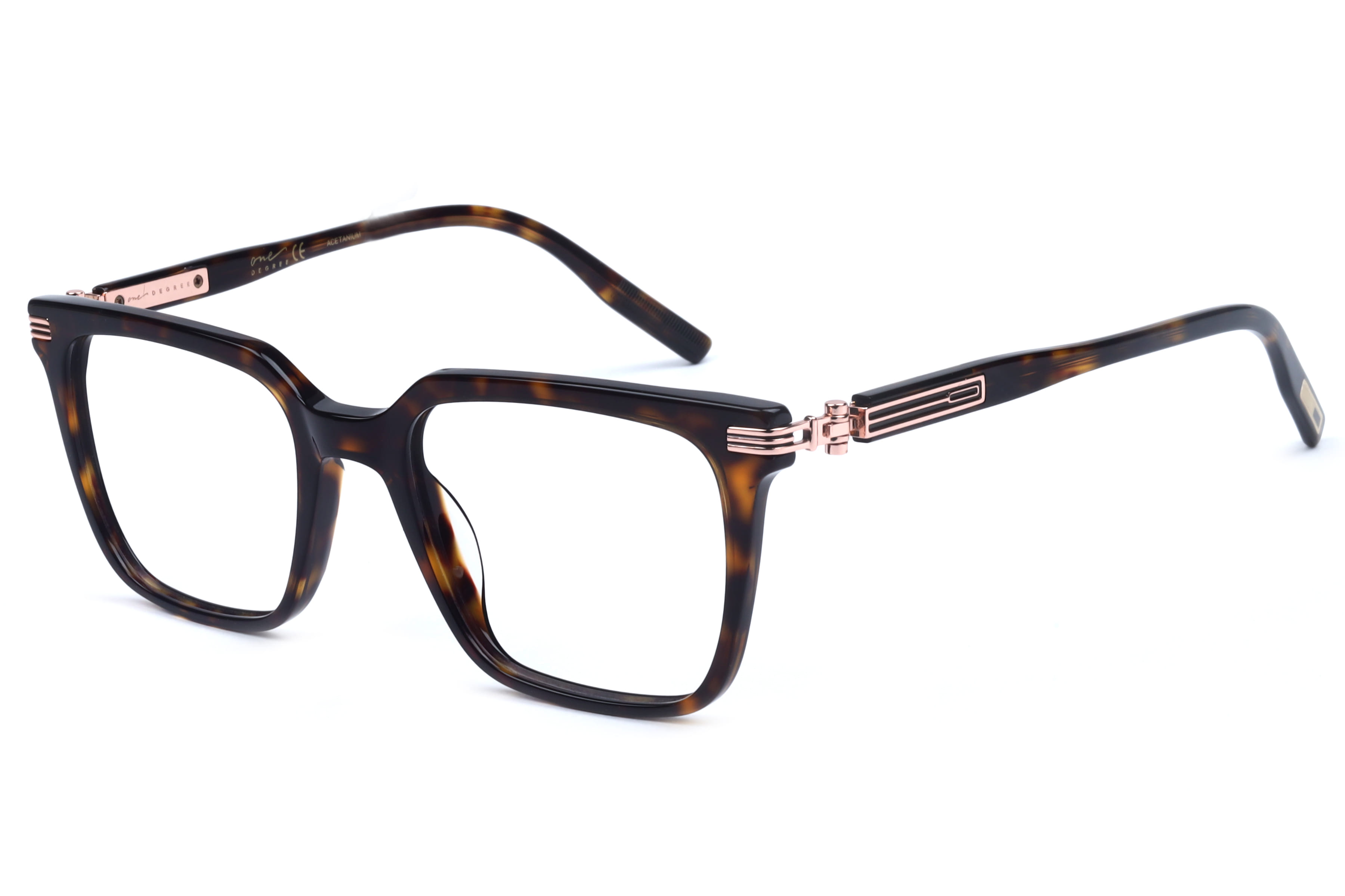 One Degree OD7003 Frame Havana Male Full Titanium Frame — Havana frame — view 1