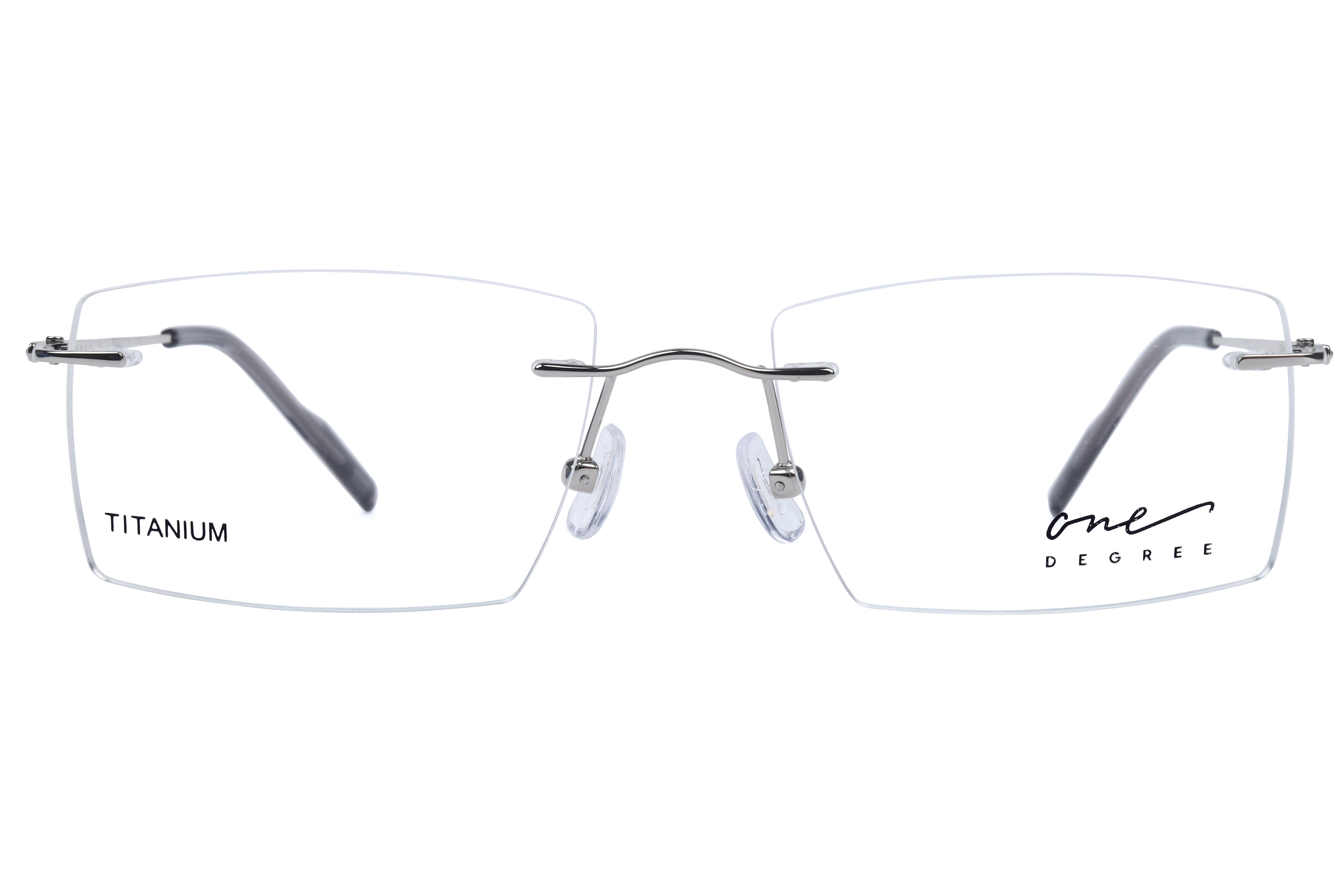 One Degree OD4008 Frame Silver Male RimLess Titanium — Silver frame