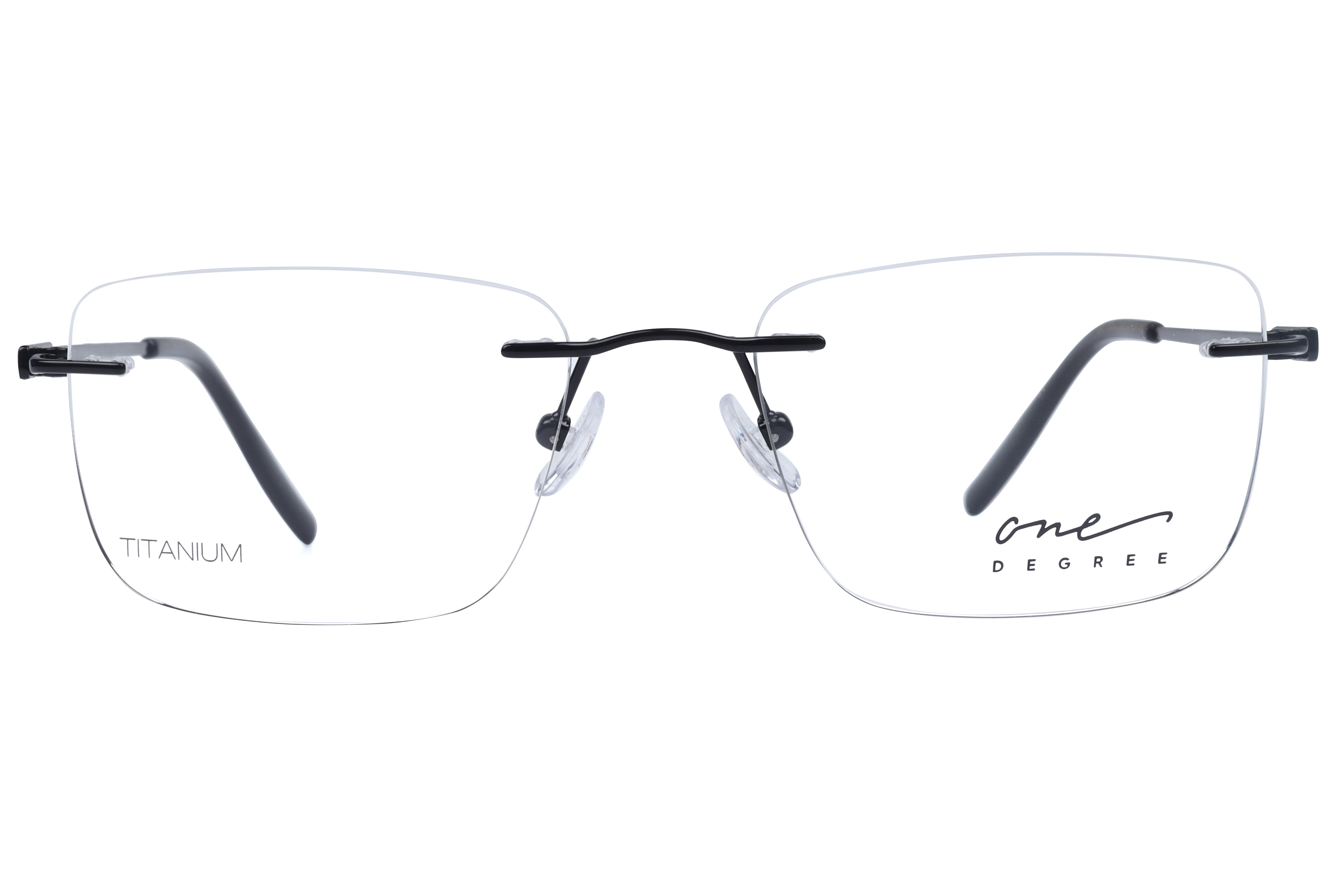One Degree OD1003 Frame Black Male RimLess Titanium — Black frame