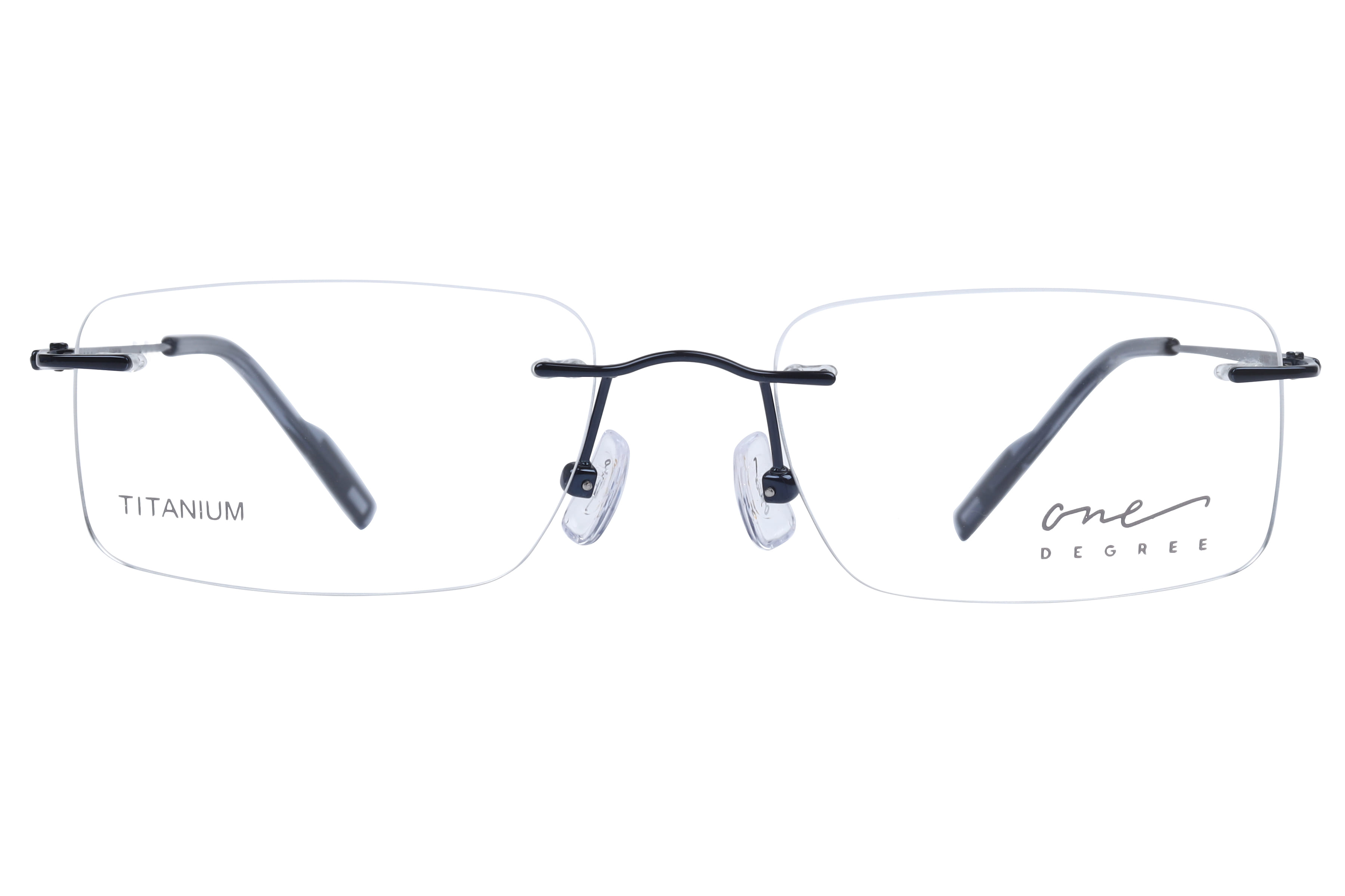One Degree OD6002 Frame Blue Unisex RimLess Titanium — Blue frame