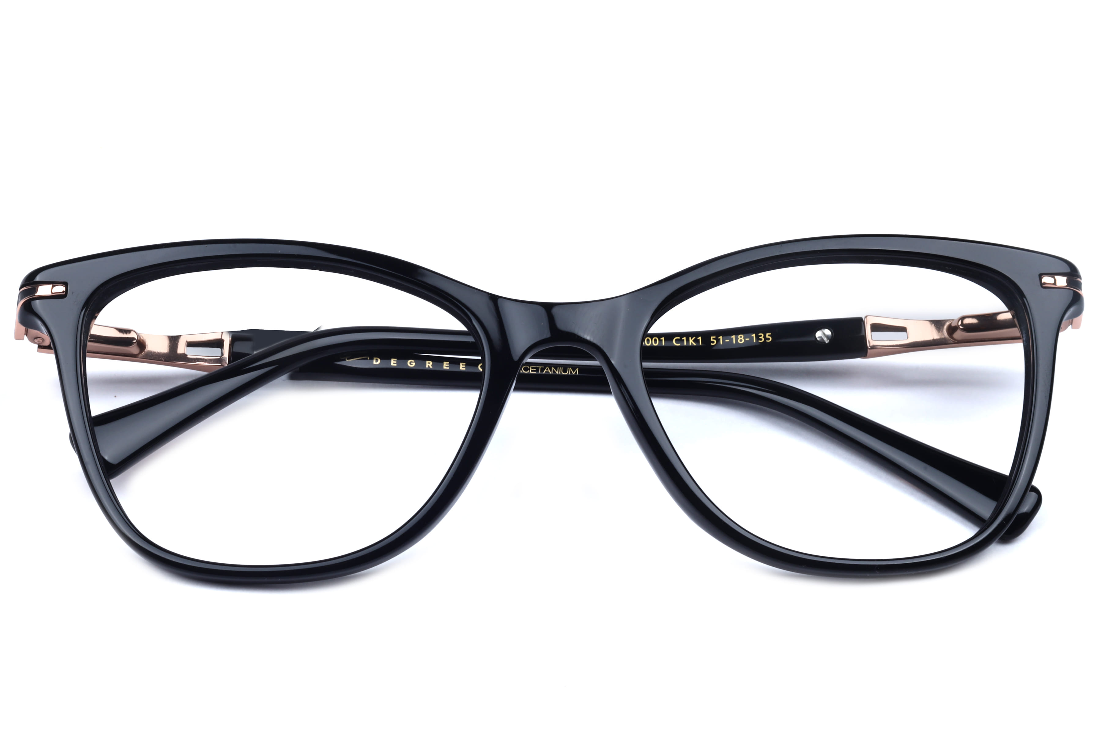 One Degree OD8001 Frame Black Female Full Titanium Frame — Black frame — view 2