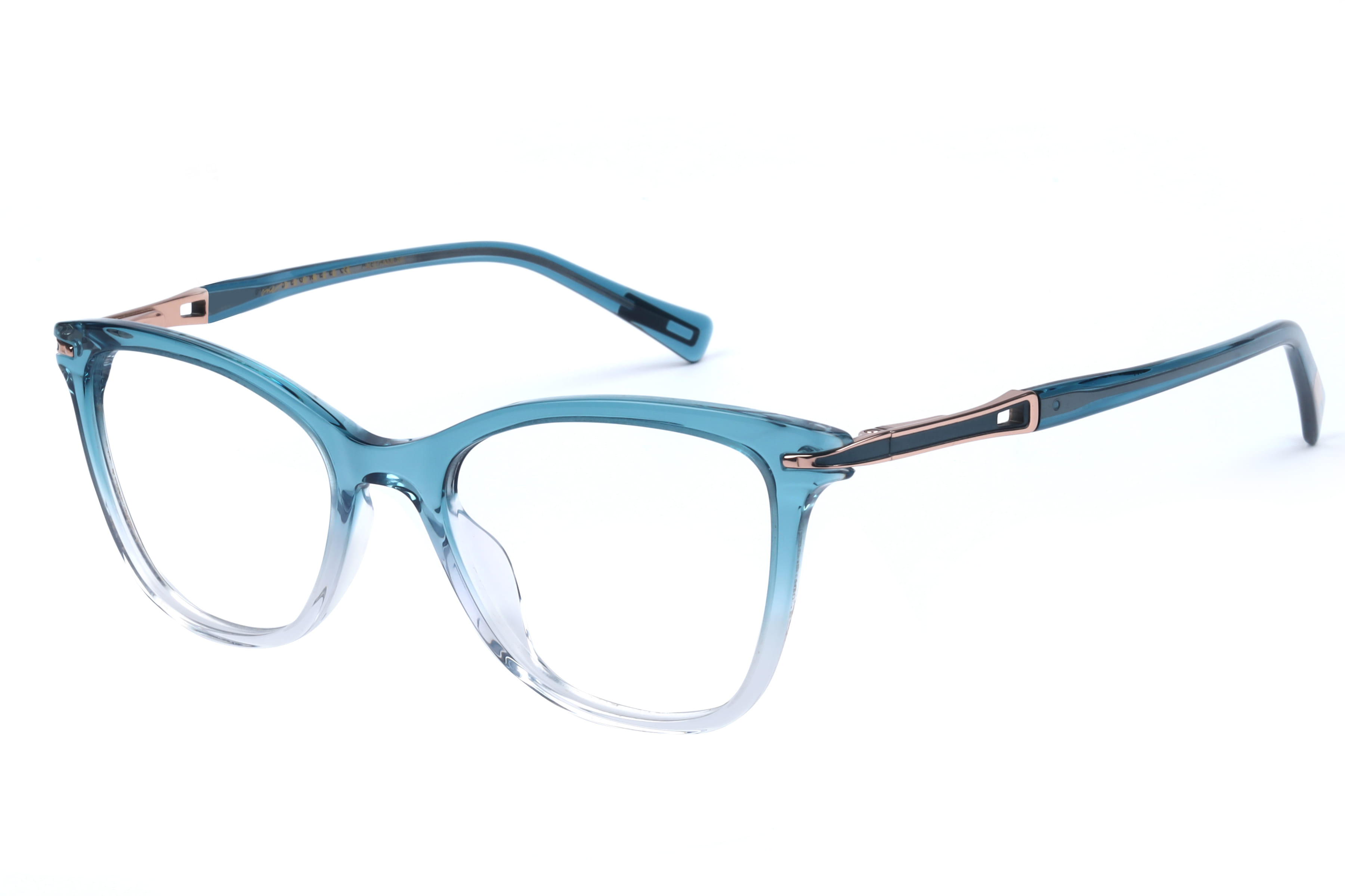 One Degree OD8001 Frame Transparent Blue Female Full Titaniu Frame — Transparent Blue frame — view 1