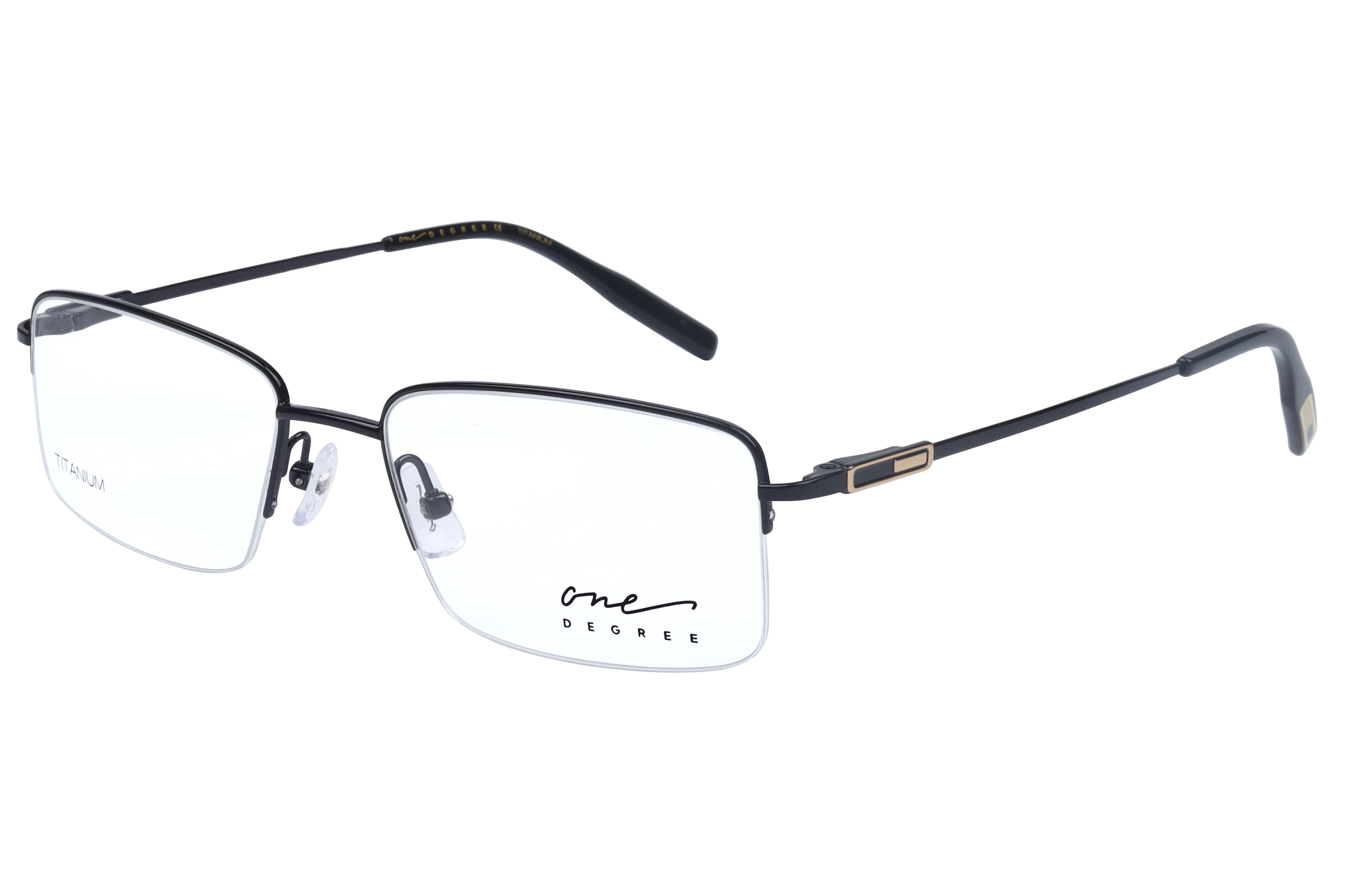 One Degree OD4004 Frame Black Male Supra Titanium Frame — Black frame — view 1