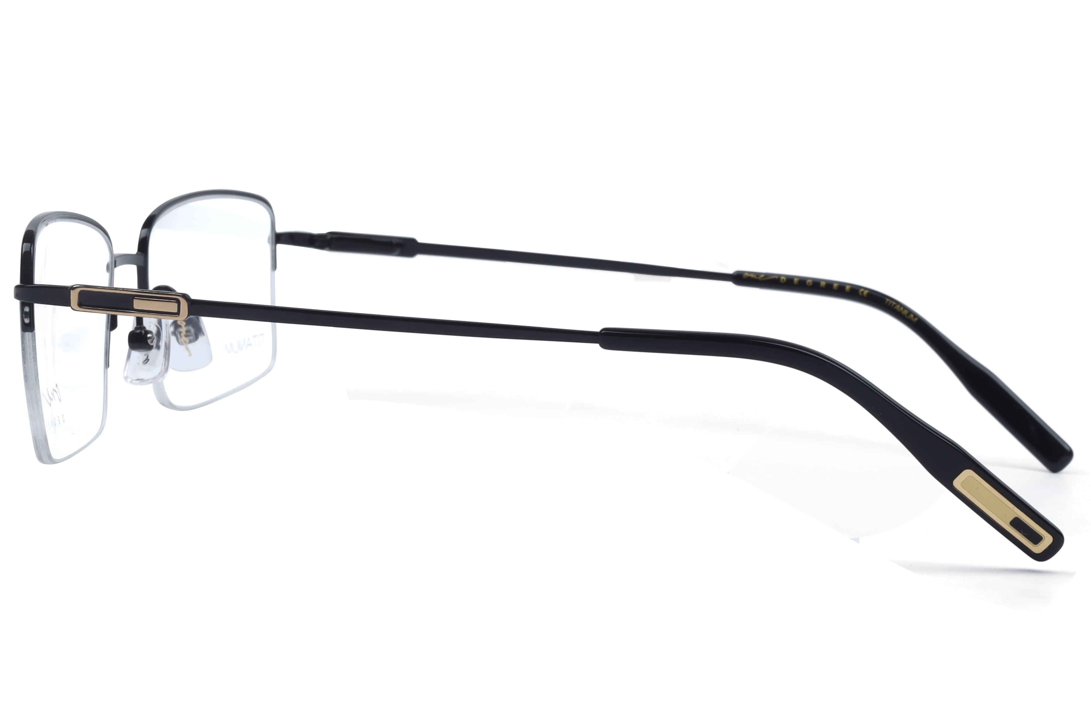 One Degree OD4004 Frame Black Male Supra Titanium Frame — Black frame — view 3