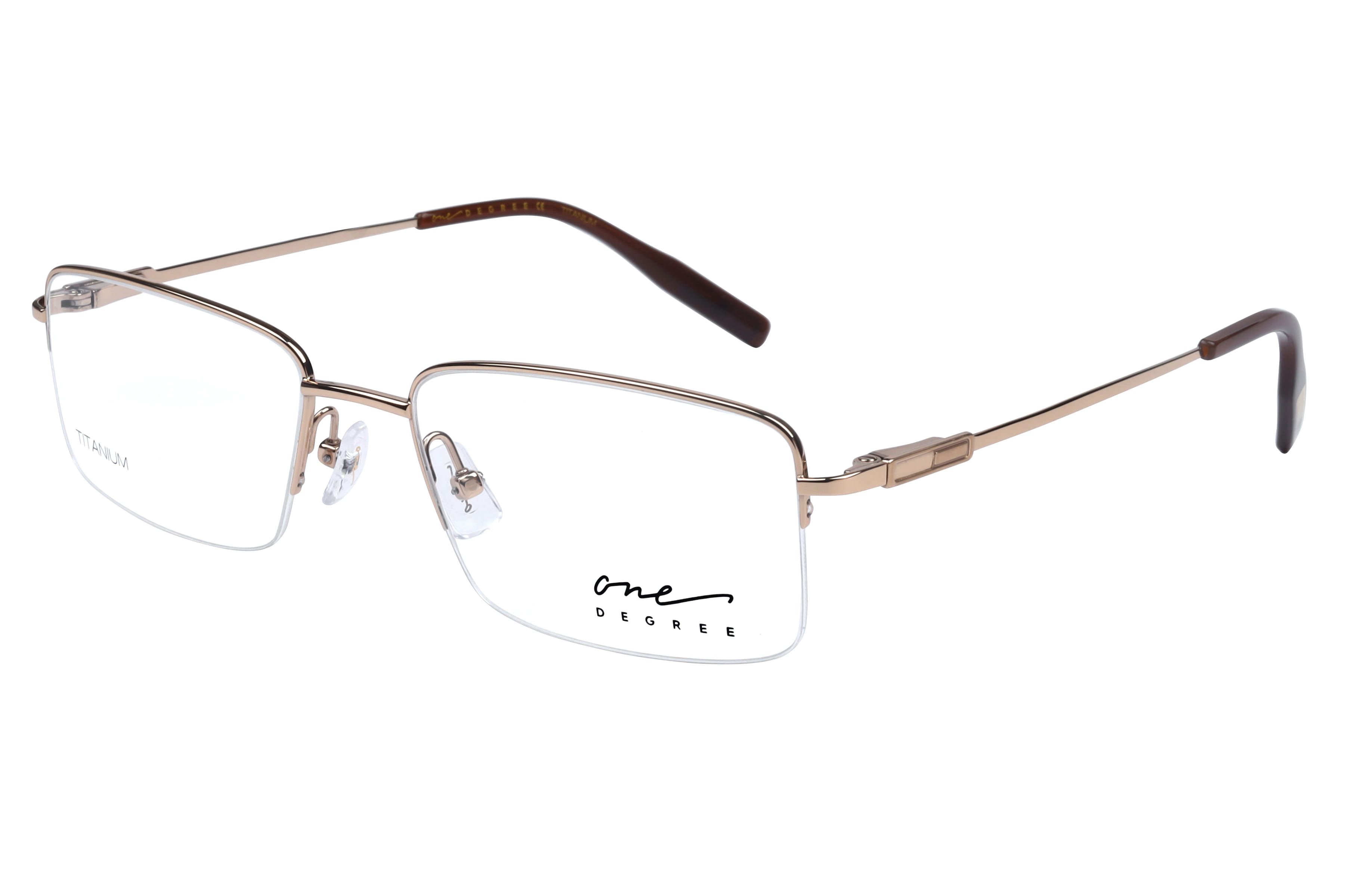 One Degree OD4004 Frame Gold Male Supra Titanium Frame — Gold frame — view 1