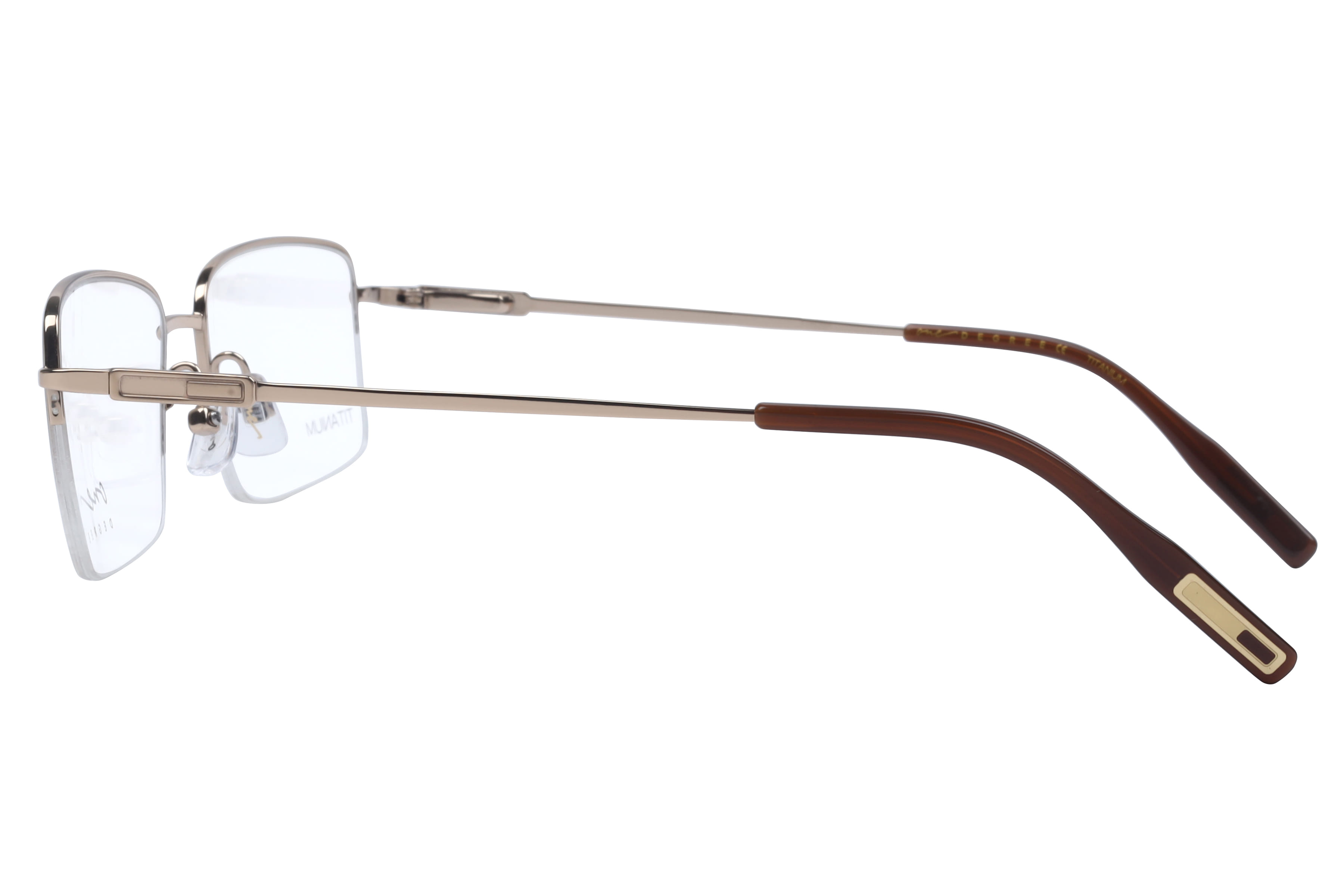 One Degree OD4004 Frame Gold Male Supra Titanium Frame — Gold frame — view 3