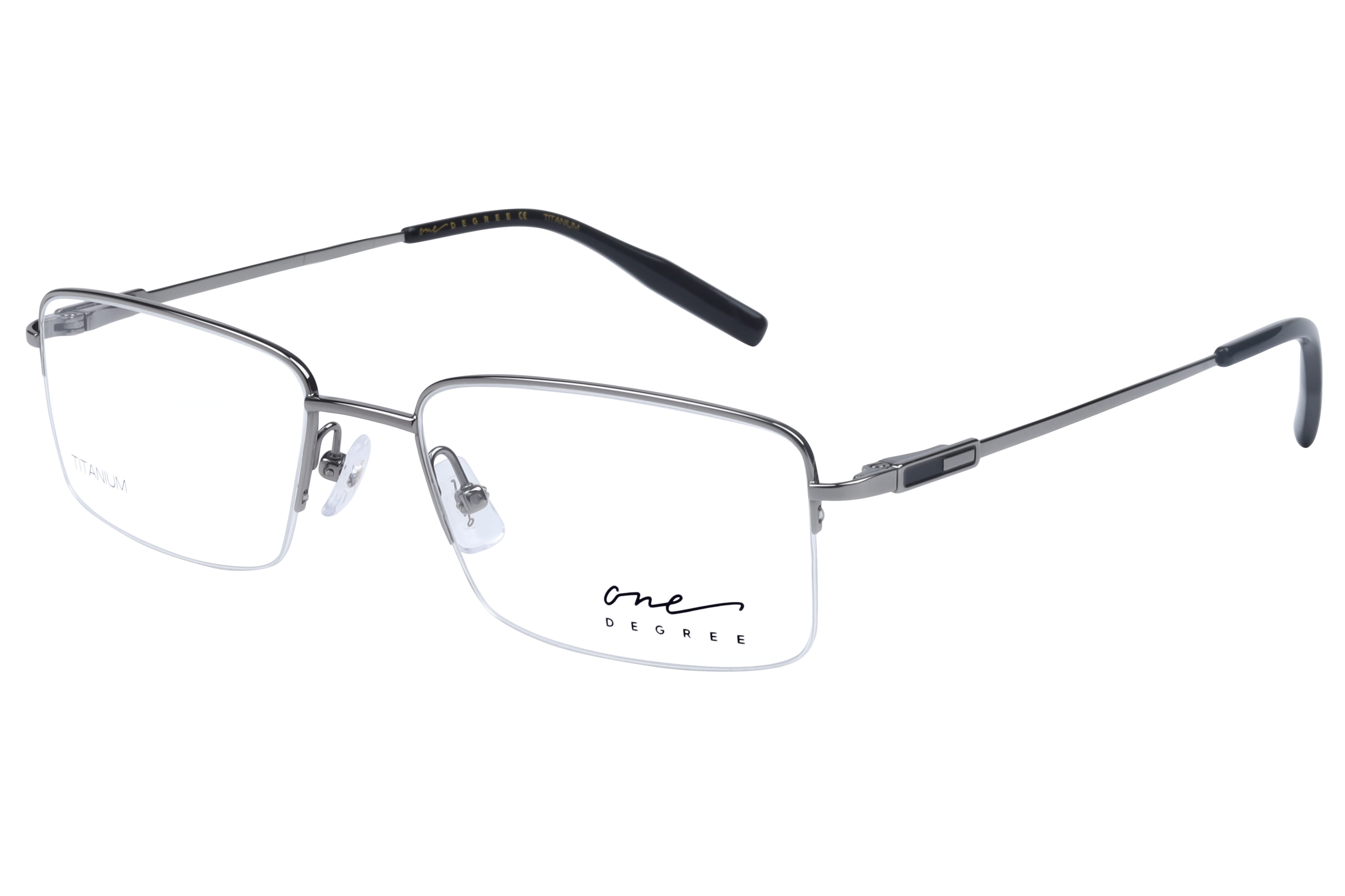 One Degree OD4004 Frame Gun Metal Male Supra Titanium Frame — Gun Metal frame — view 1