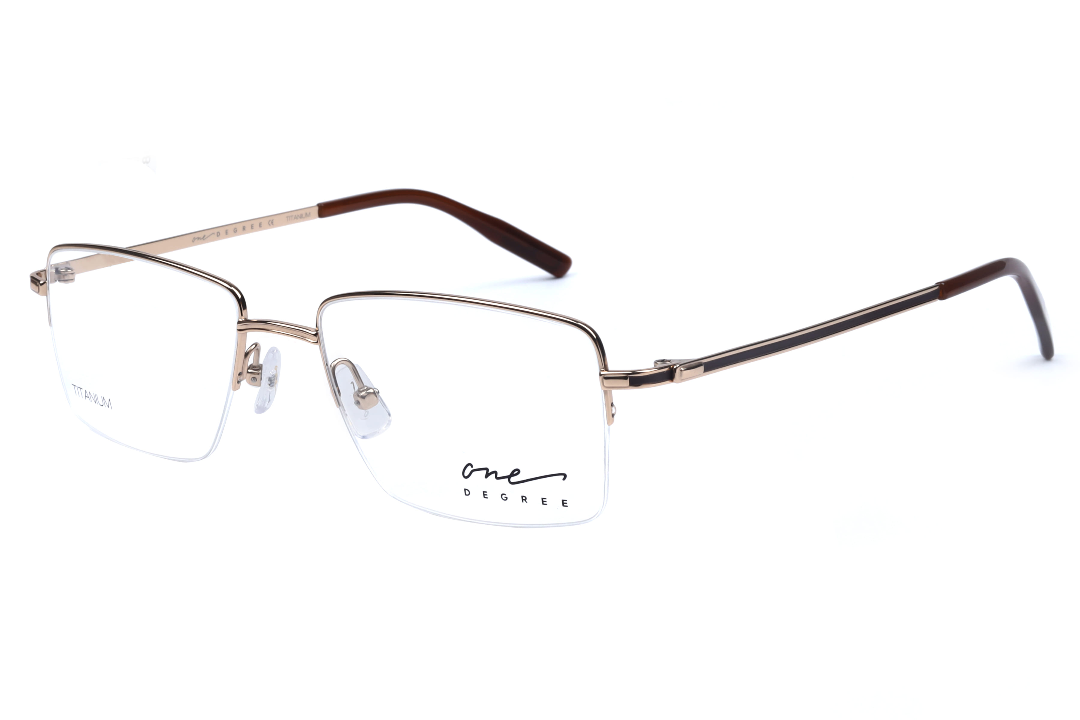 One Degree OD4003 Frame Gold Male Supra Titanium Frame — Gold frame — view 1