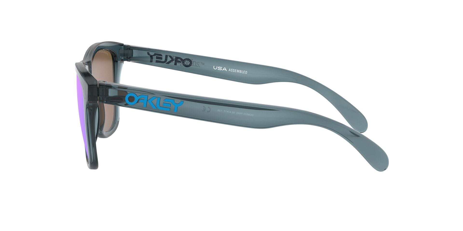 Oakley OO9013 Sunglass Crystal Black Male Full Shell Sunglass — Crystal Black frame — view 3