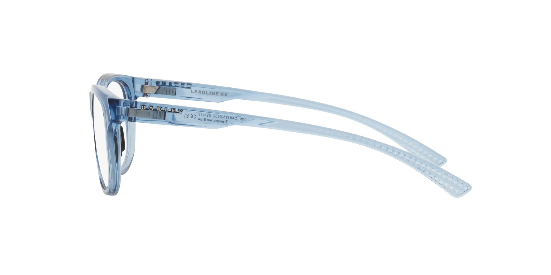 Oakley 0OX8175 Frame Transparent Blue Male Full Shell Frame — Transparent Blue frame — view 3