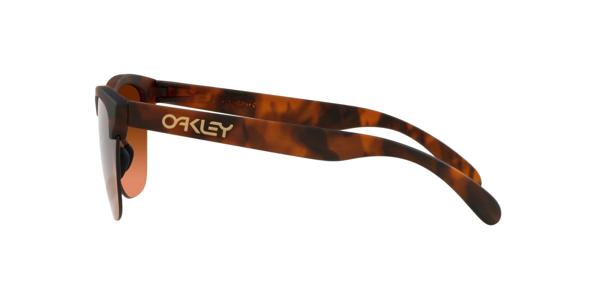 Oakley 0OO9374 Sunglass Brown Male RimLess Shell Sunglass — Brown frame — view 3