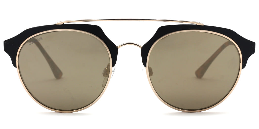 Coolers S0418C Sunglass Gold Unisex Full Shell Sunglass — Gold frame — view 3