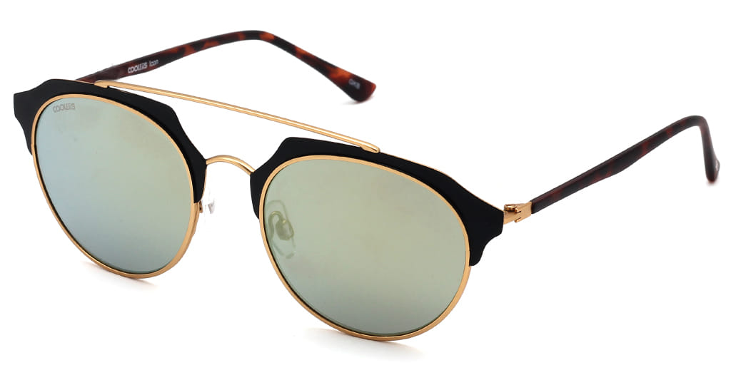 Coolers S0418C Sunglass Gold Unisex Full Shell Sunglass — Gold frame — view 2