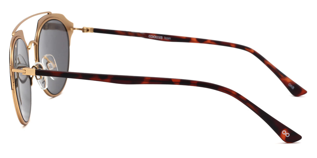 Coolers S0418C Sunglass Gold Unisex Full Shell Sunglass — Gold frame — view 4