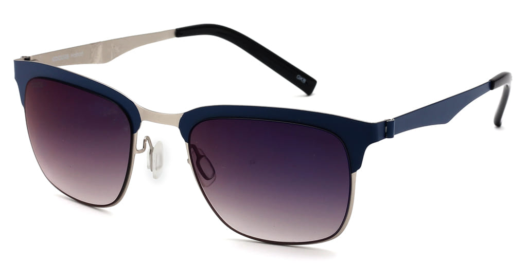 Coolers S0618C Sunglass Blue Male Full Metal Sunglass — Blue frame — view 2