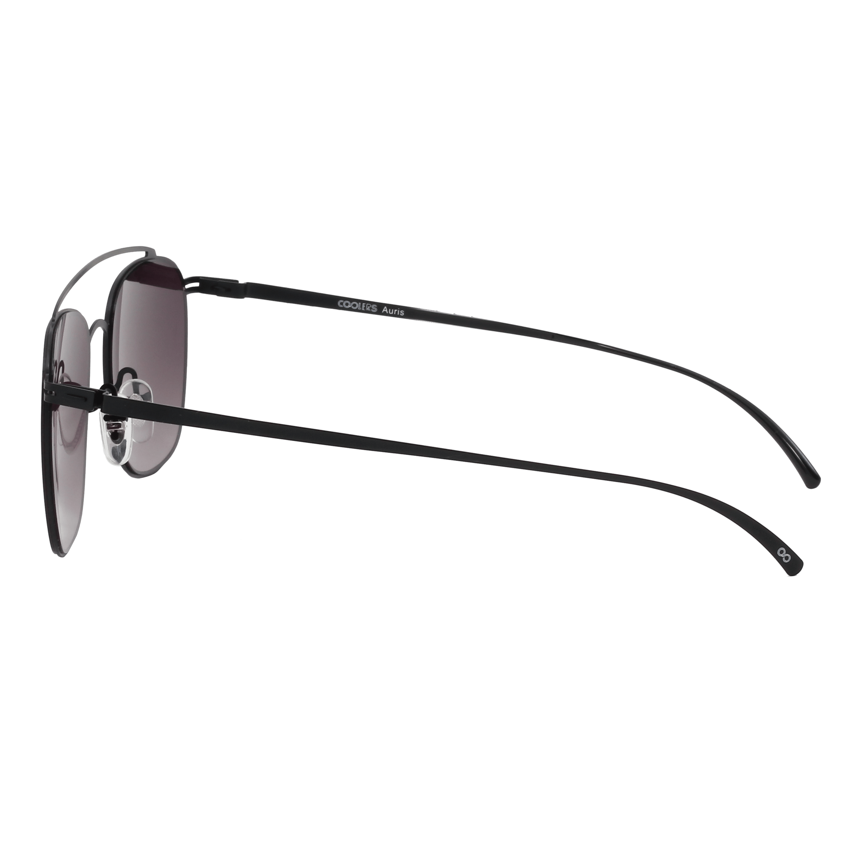 Coolers 1318TT Sunglass Black Unisex Full Metal Sunglass — Black frame — view 3
