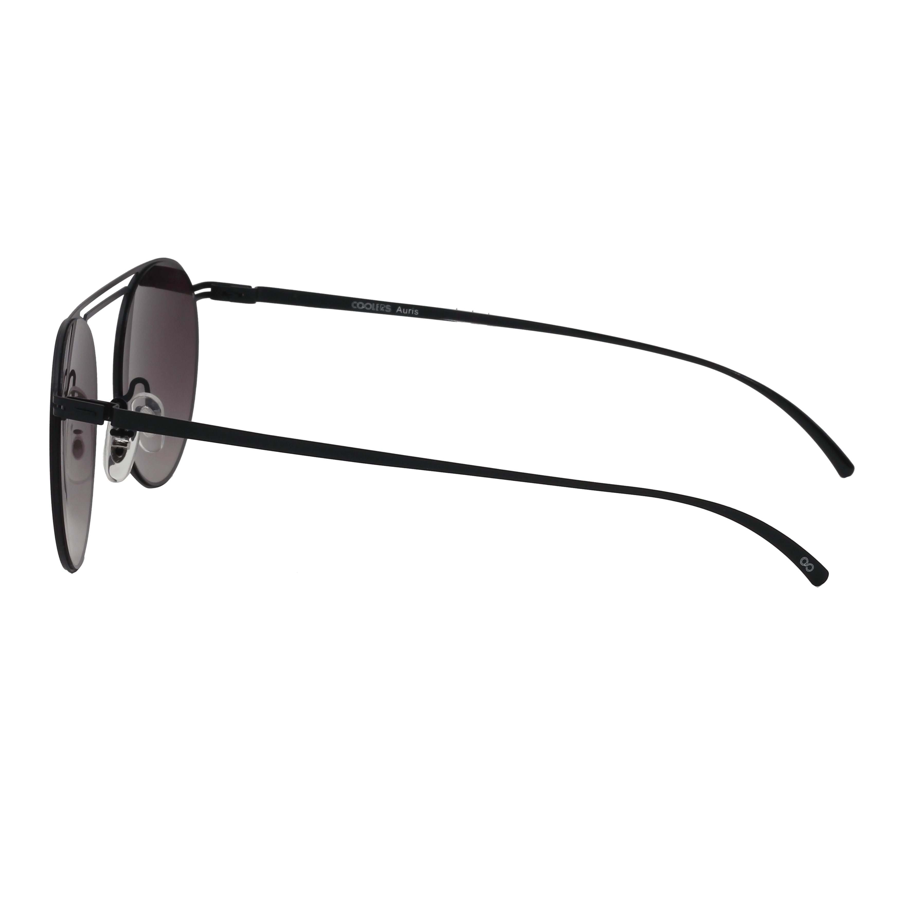Coolers 1418TT Sunglass Black Unisex Full Metal Sunglass — Black frame — view 3