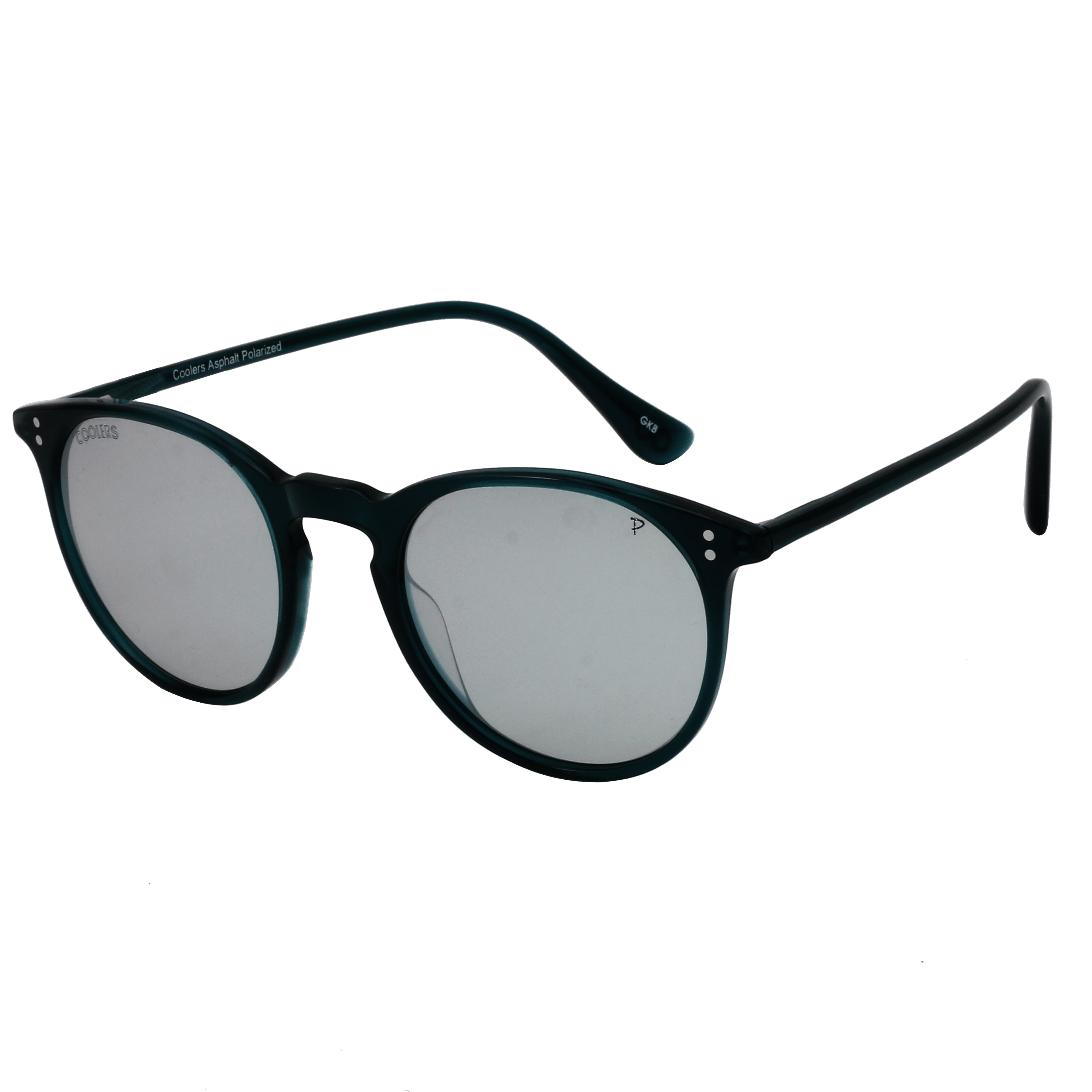 Coolers 0219DE Sunglass Green Unisex Full Shell — Blue frame