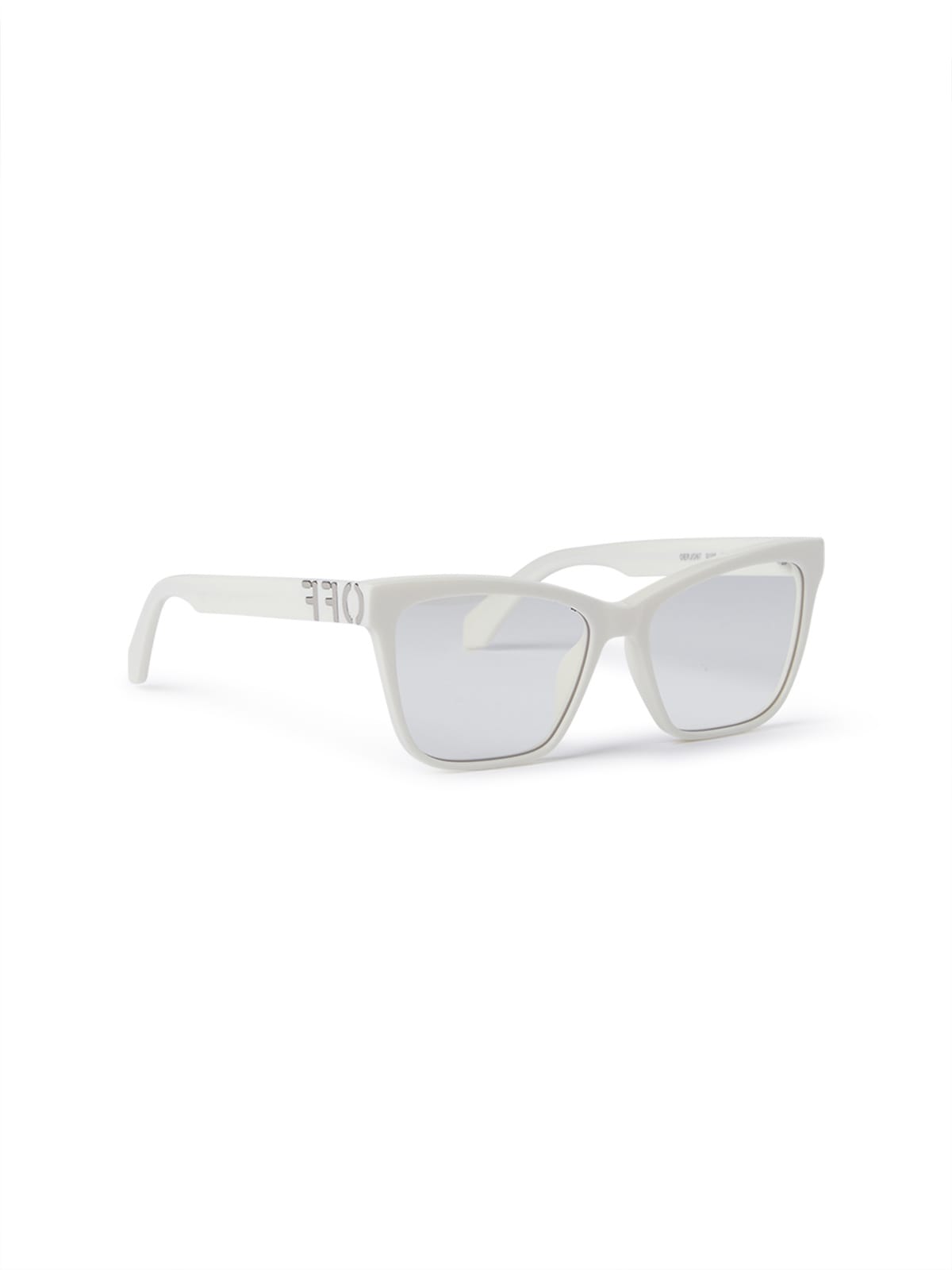 Off White OERJ067 Sunglass Ivory Female Full Shell Sunglass — Ivory frame — view 2