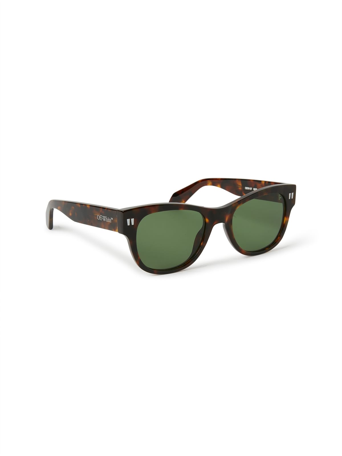 Off White OERI107 Sunglass Havana Male Full Shell Sunglass — Havana frame — view 2