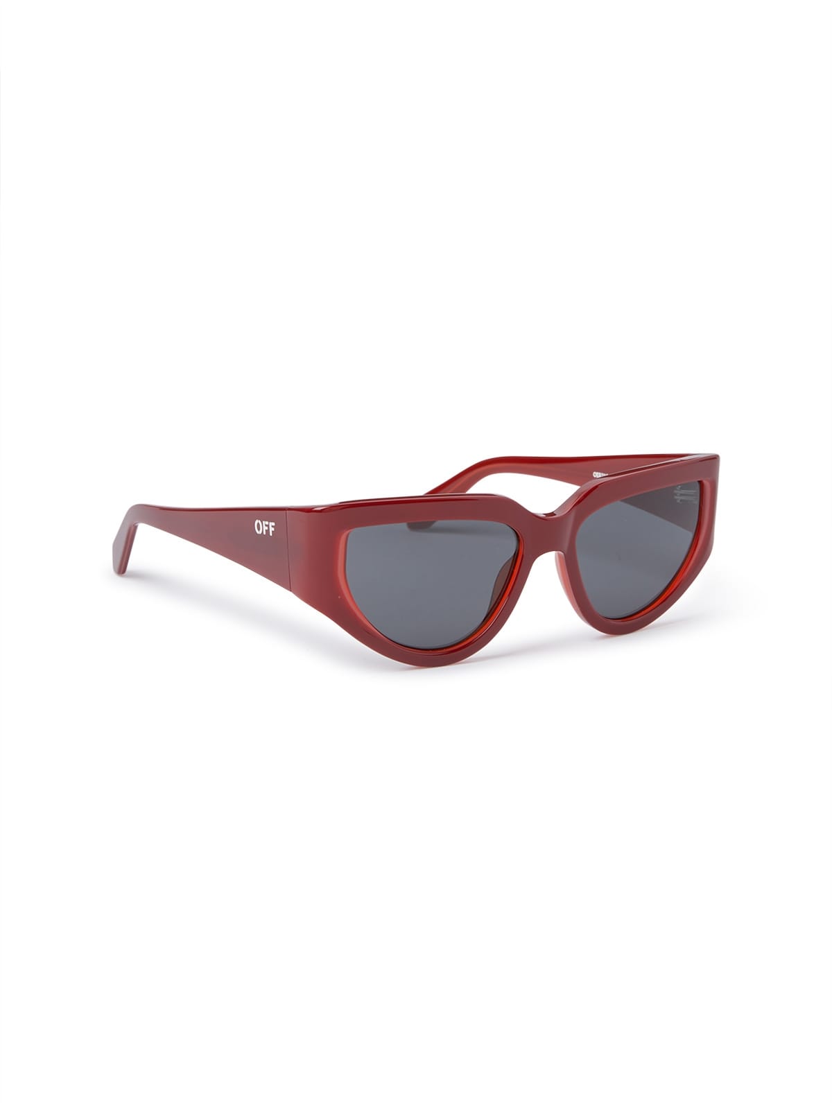 Off White OERI116 Sunglass Red Female Full Shell Sunglass — Red frame — view 2