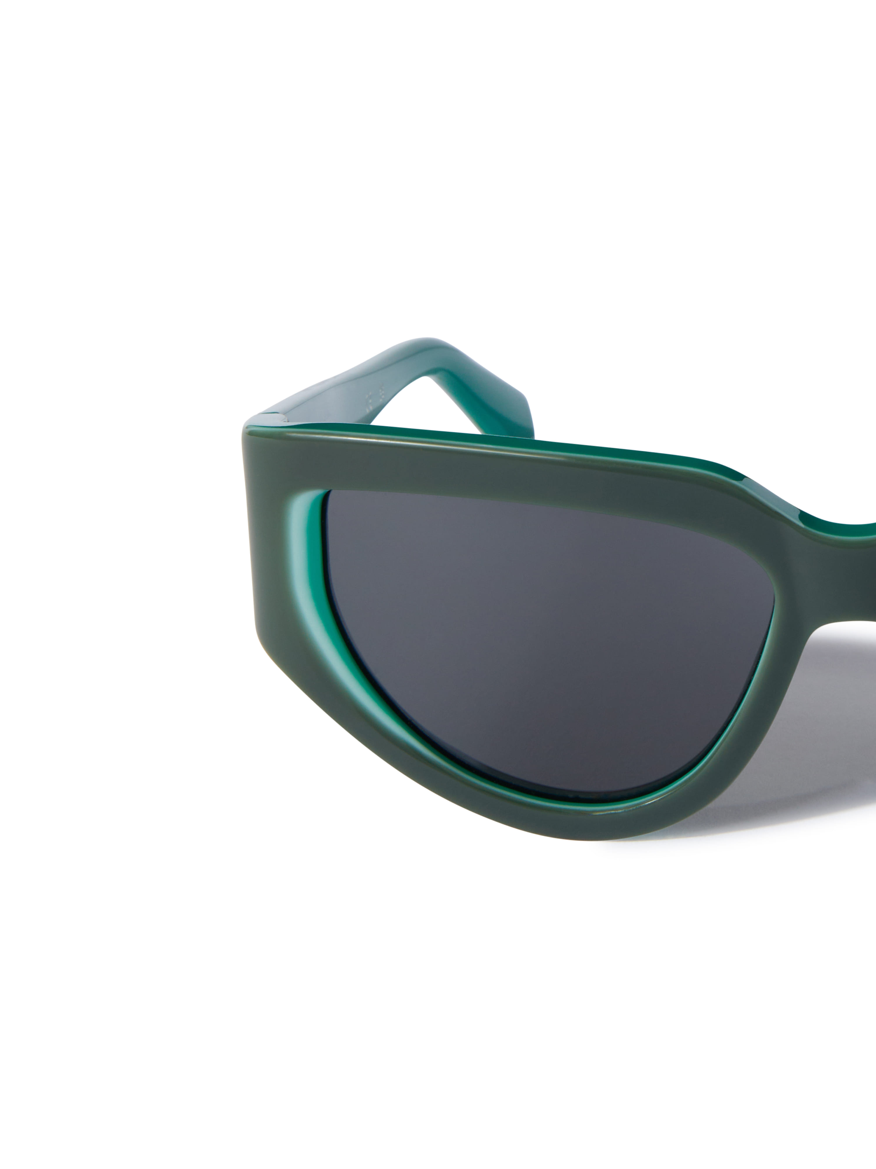 Off White OERI116 Sunglass Green Female Full Shell Sunglass — Green frame — view 4